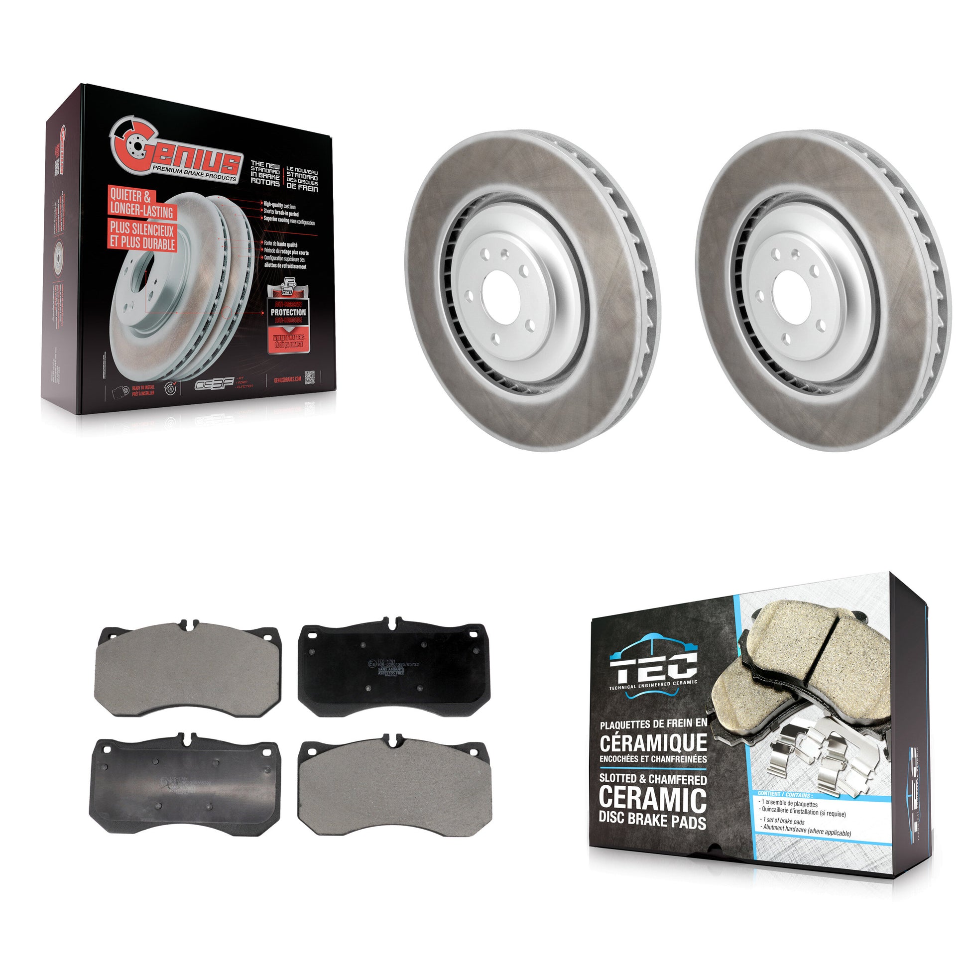 Transit Auto KGT-103266 Disc Brake Kit for 2013-2018 Audi A7 Quattro, Audi A8 Quattro and More - Front