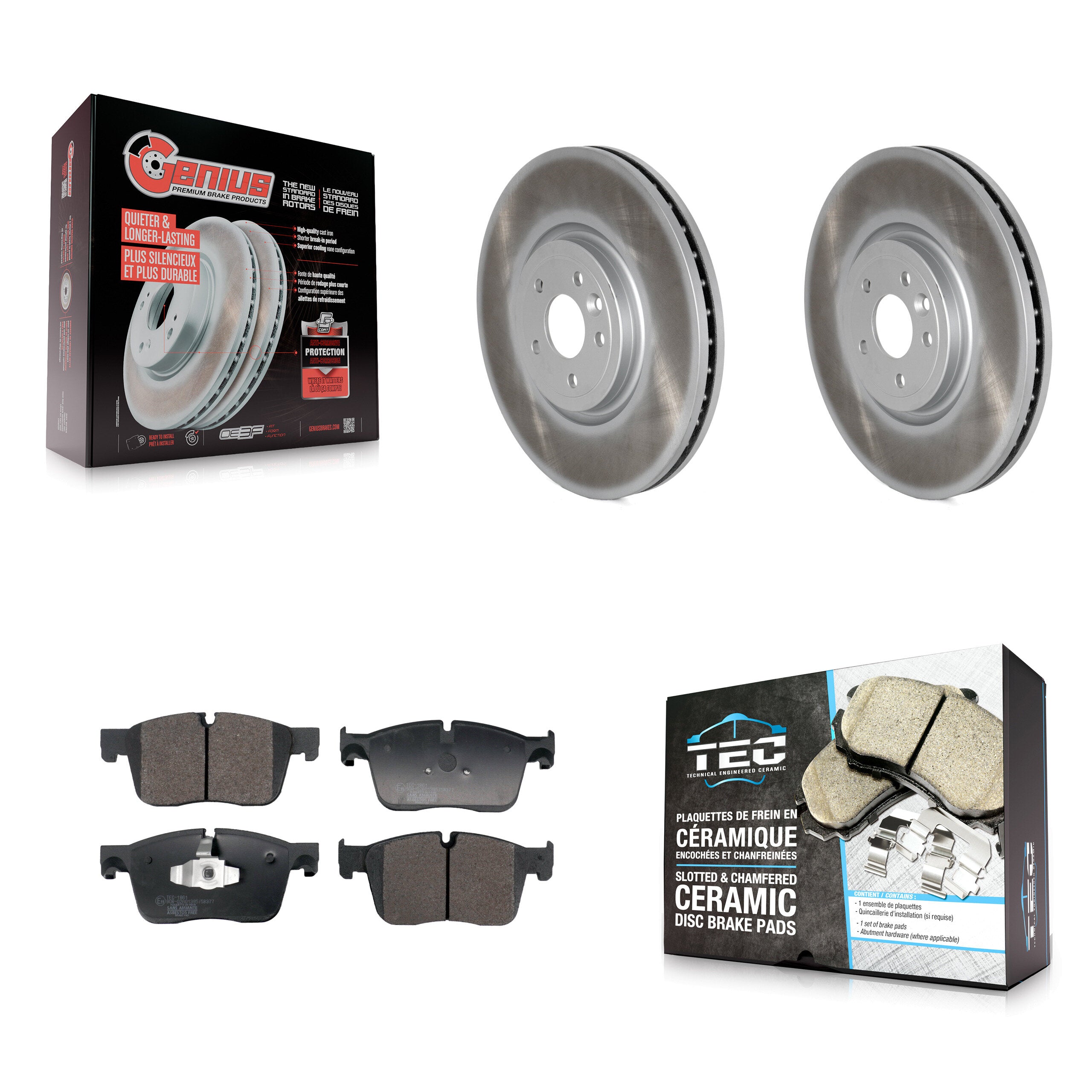 Transit Auto KGT-103271 Disc Brake Kit for 2016-2020 Jaguar XE, Jaguar XF - Front