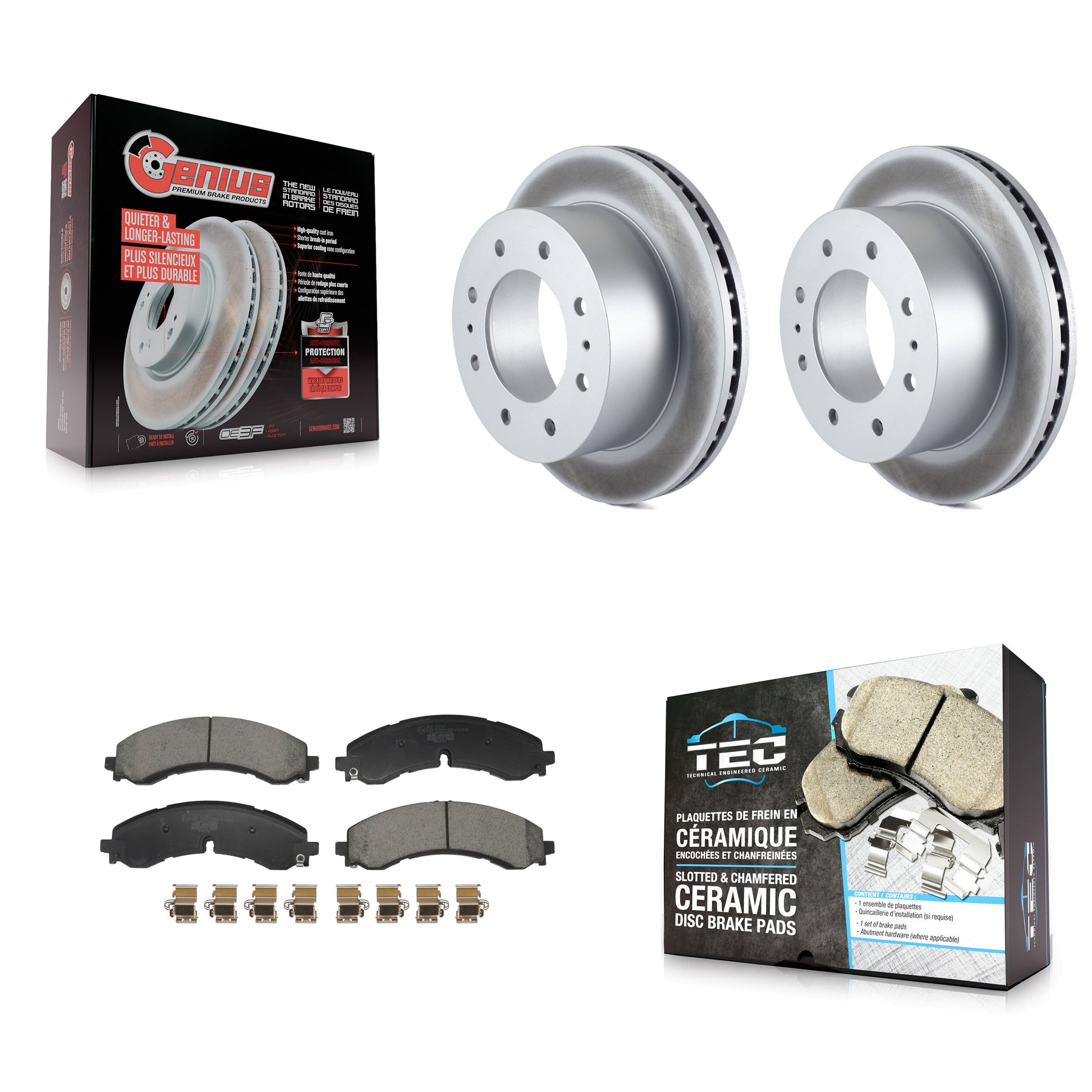 Transit Auto KGT-103275 Disc Brake Kit for 2020-2024 Chevrolet Silverado 2500 HD, Chevrolet Silverado 3500 HD and More - Rear