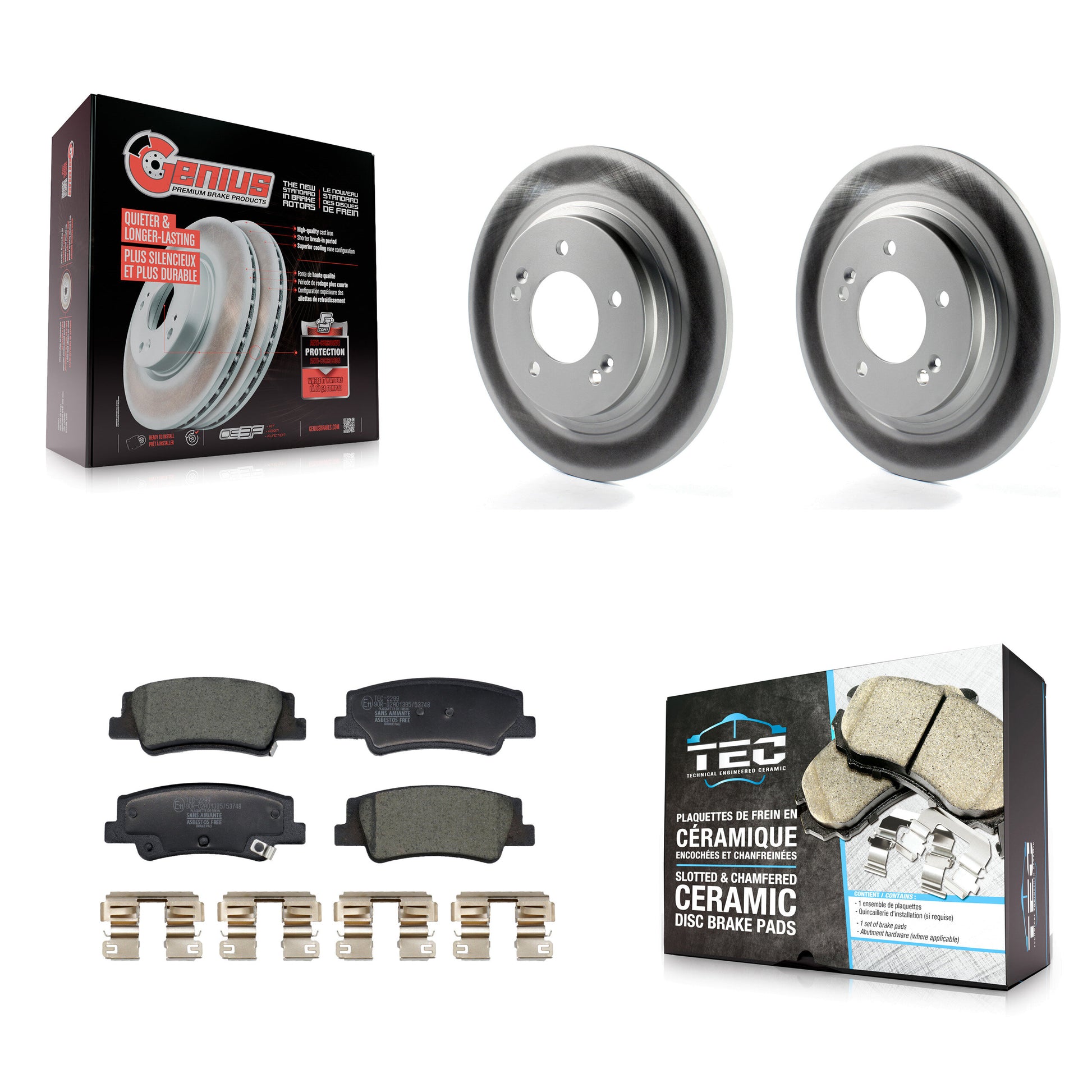 Transit Auto KGT-103278 Disc Brake Kit for 2020-2025 Hyundai Sonata, Kia Niro EV, Kia K5 - Rear