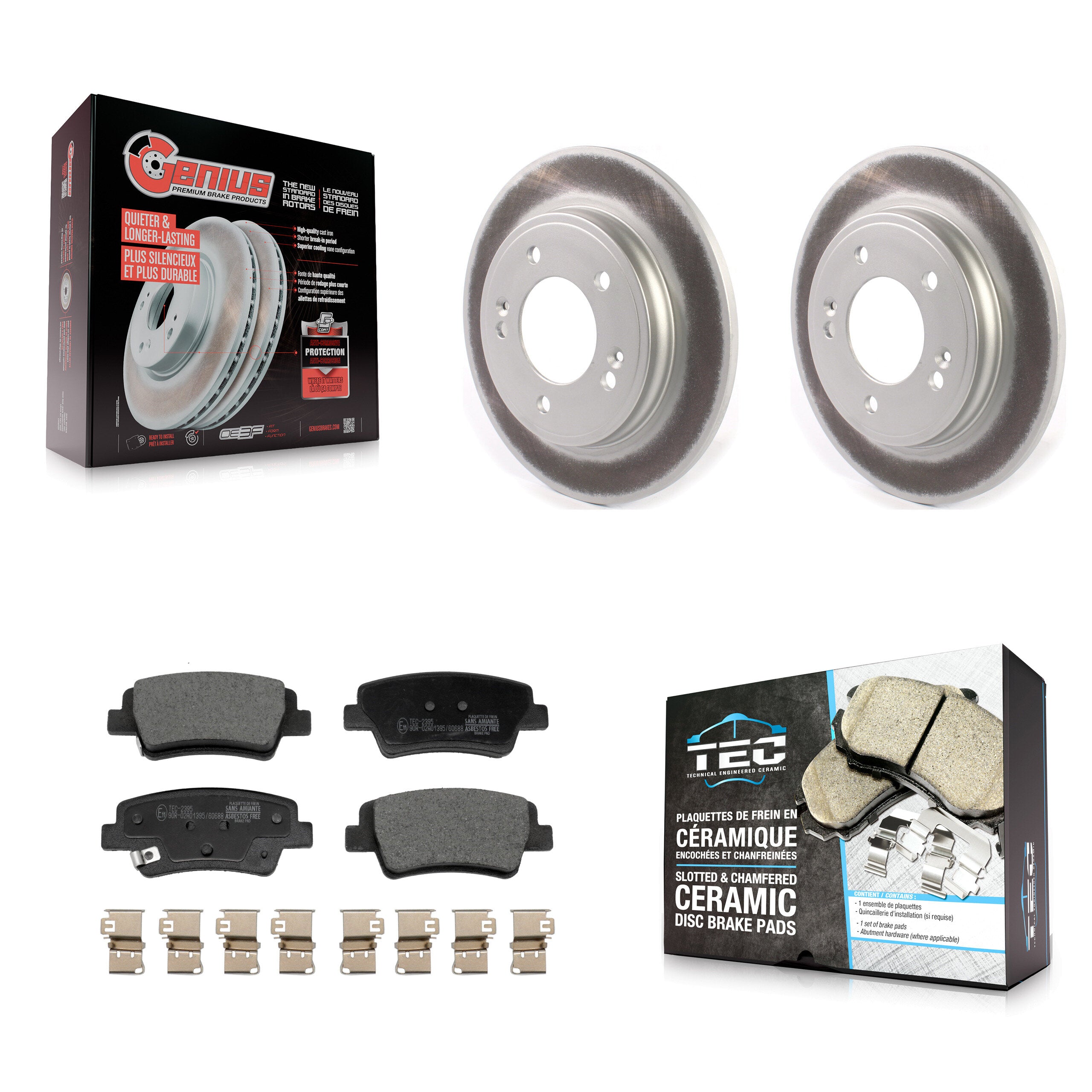 Transit Auto KGT-103281 Disc Brake Kit for 2021-2024 Kia Niro, Hyundai Elantra - Rear