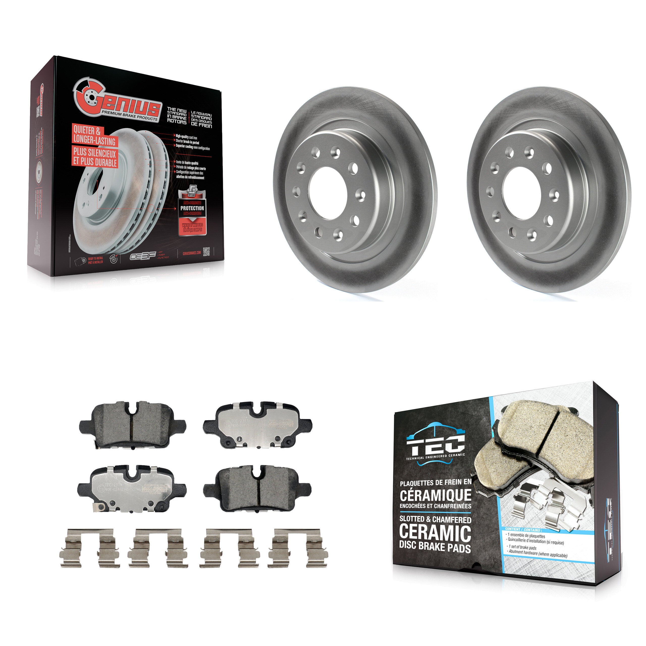 Transit Auto KGT-103282 Disc Brake Kit for 2020-2024 Chevrolet Malibu, Chevrolet Equinox, GMC Terrain - Rear