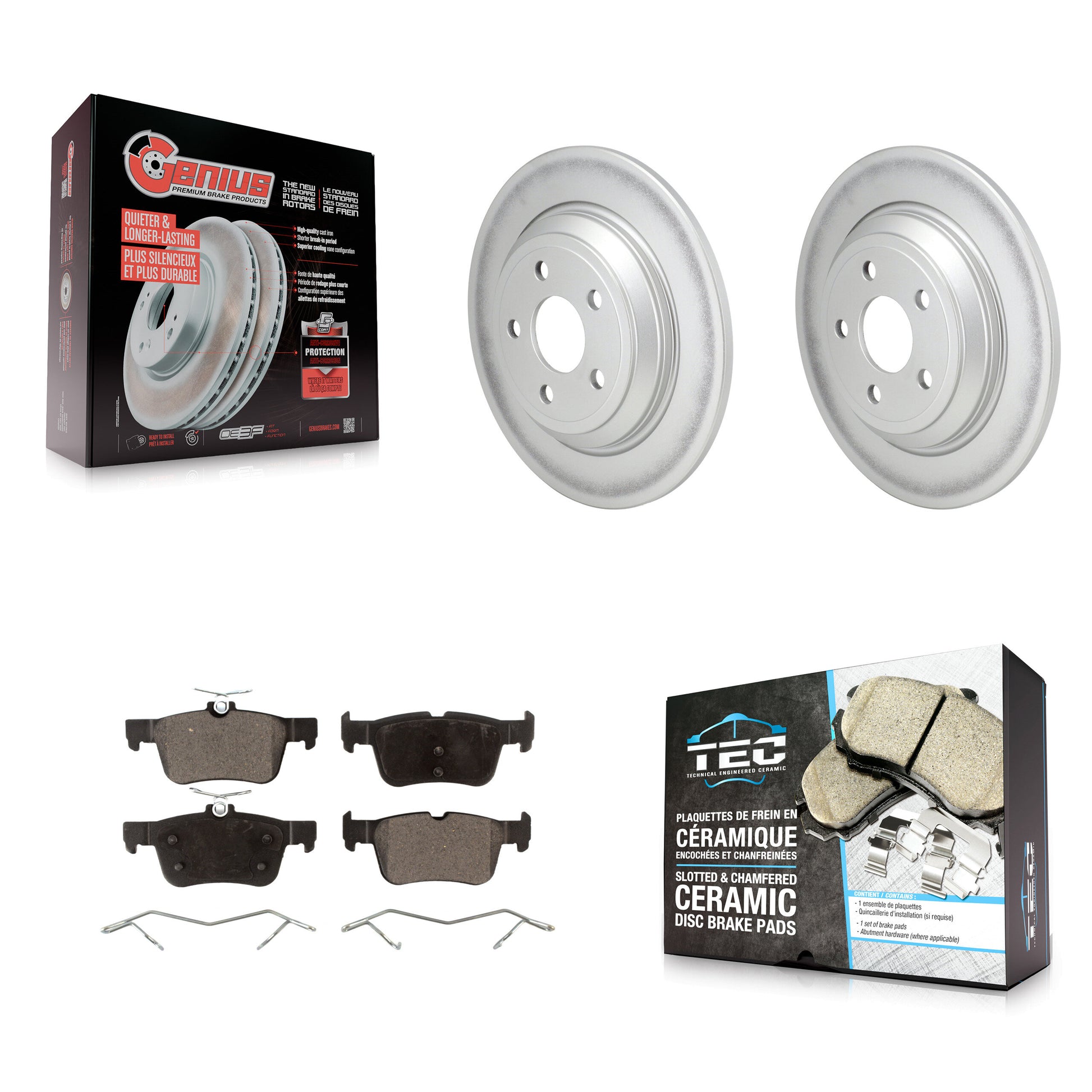 Transit Auto KGT-103285 Disc Brake Kit for 2020-2023 Ford Bronco Sport, Ford Escape, Lincoln Corsair - Rear