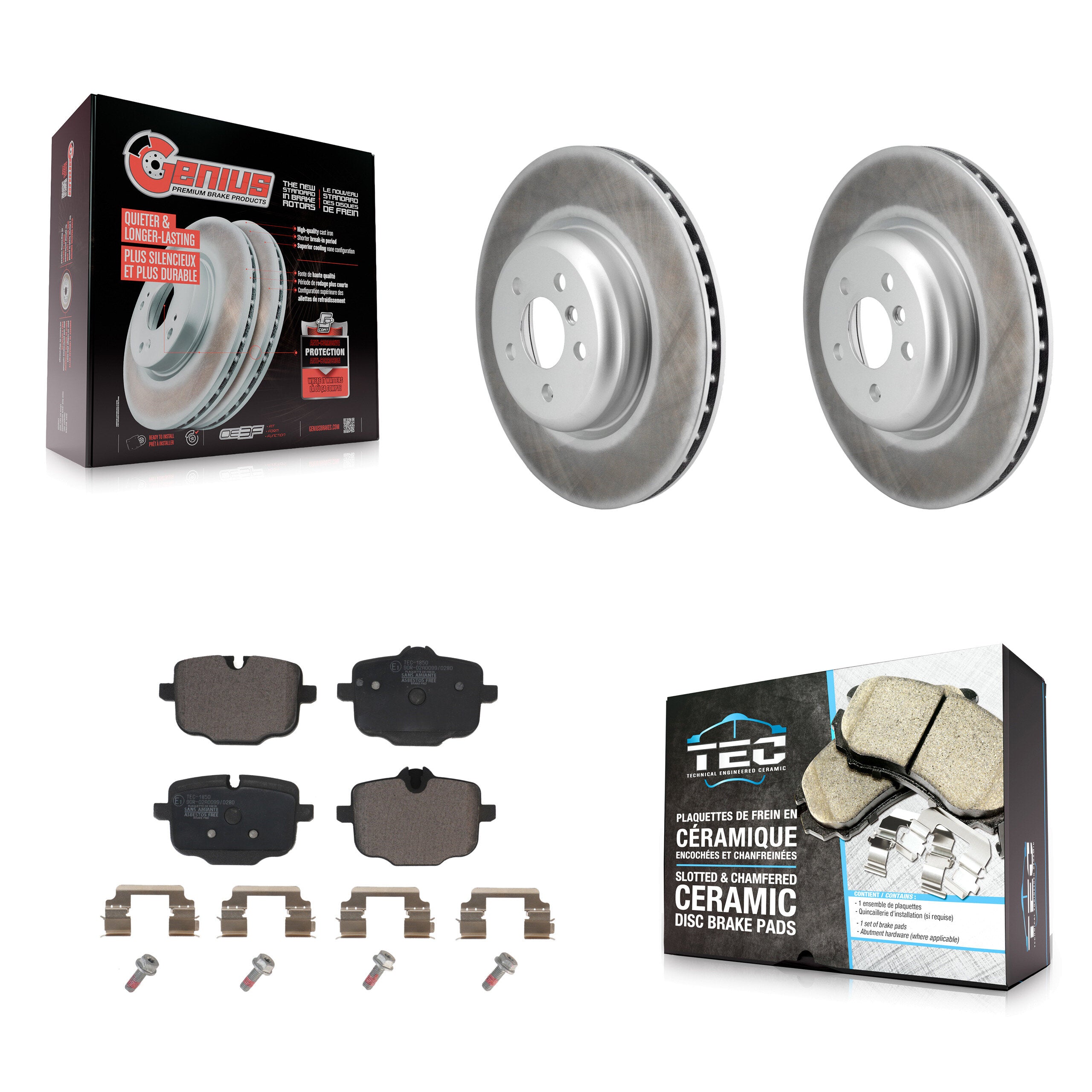 Transit Auto KGT-103290 Disc Brake Kit for 2016-2022 BMW iX, BMW 540i xDrive and More - Rear
