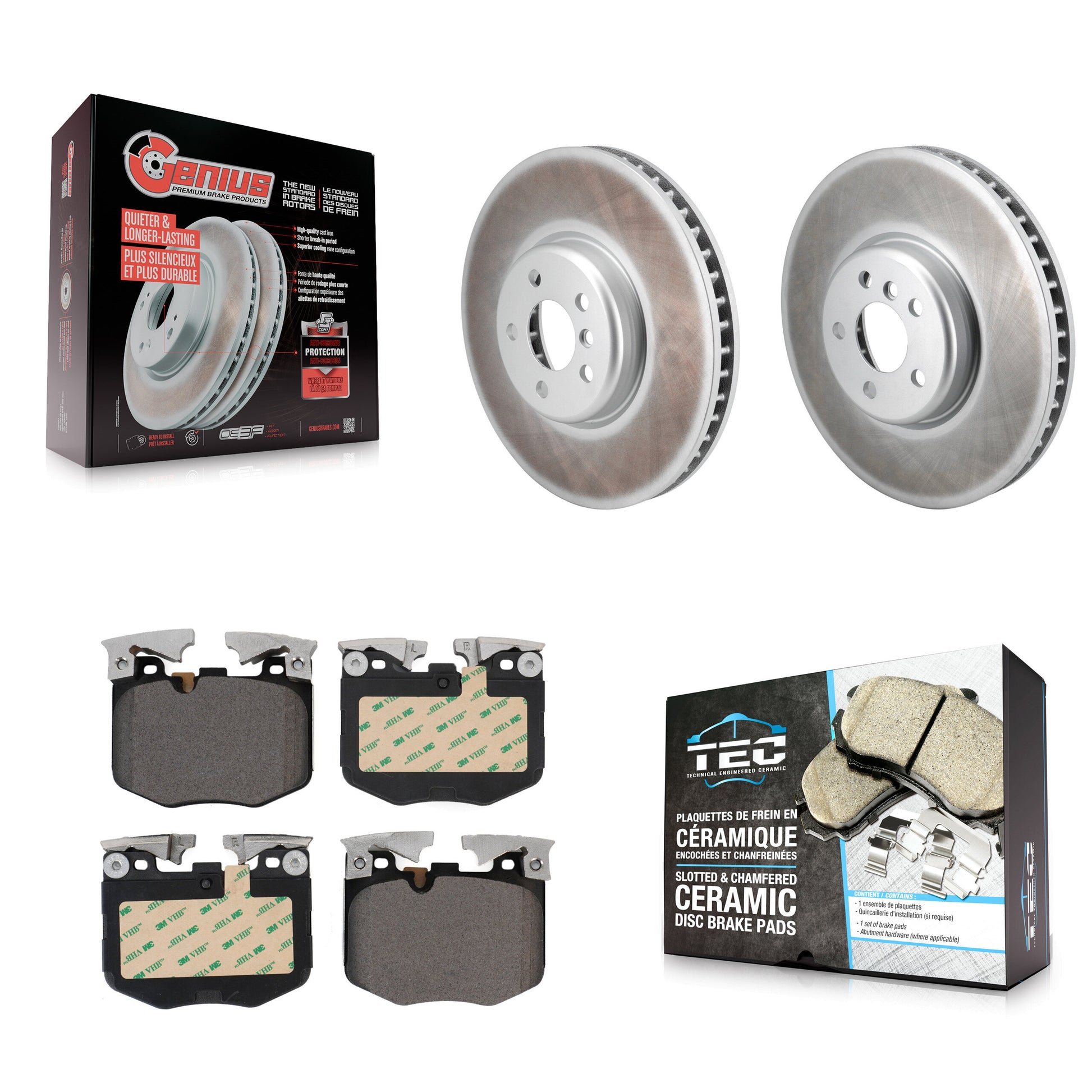 Transit Auto KGT-103303 Disc Brake Kit for 2016-2023 Toyota GR Supra, BMW 230i and More - Front