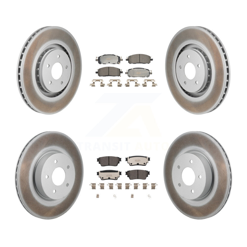 Transit Auto KGT-103373 Disc Brake Kit for 2022-2023 INFINITI QX60, Mitsubishi Outlander, Nissan Pathfinder - Front and Rear