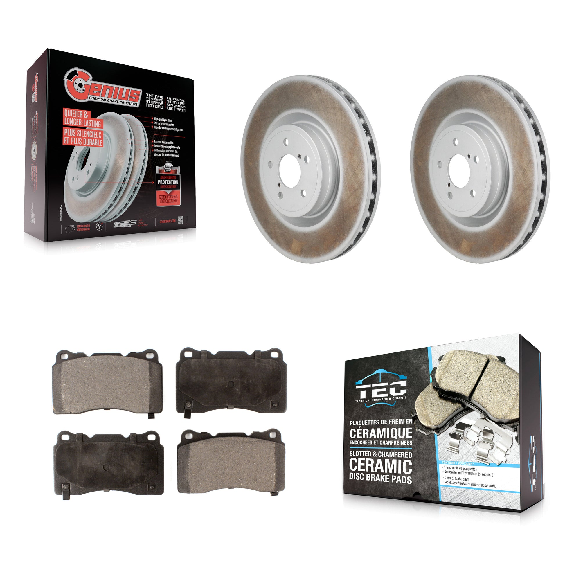 Transit Auto KGT-103437 Disc Brake Kit for 2004-2020 Toyota 86, Subaru BRZ, Subaru Impreza - Front