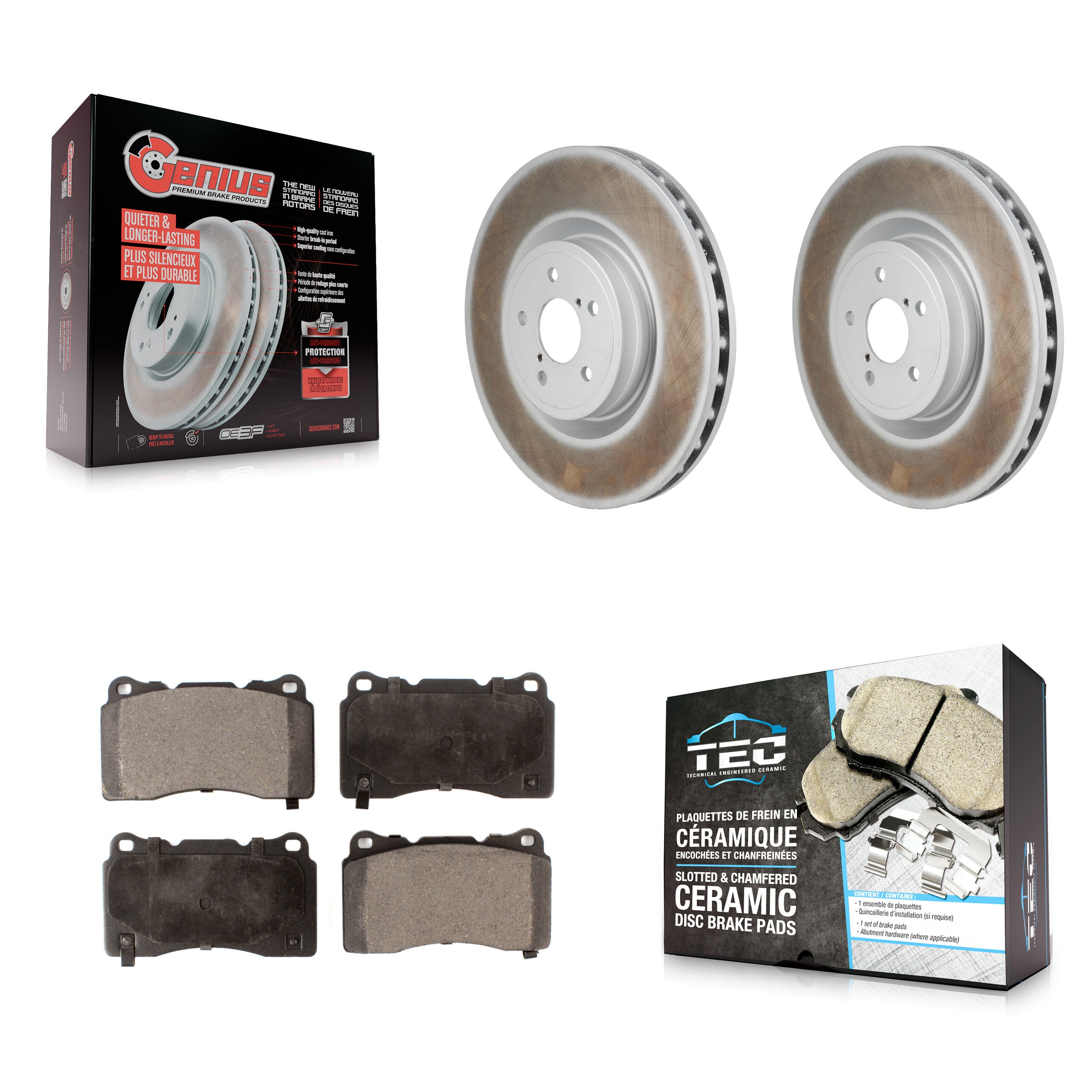 Transit Auto KGT-103437 Disc Brake Kit for 2004-2020 Toyota 86, Subaru BRZ, Subaru Impreza - Front