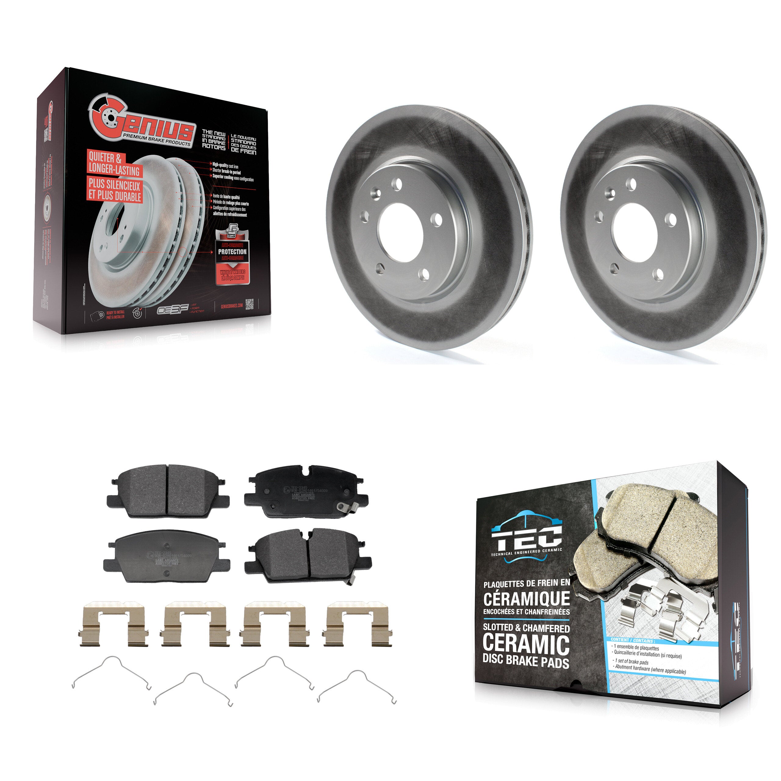 Transit Auto KGT-103448 Disc Brake Kit for 2020-2024 Buick Envista, Chevrolet Equinox and More - Front