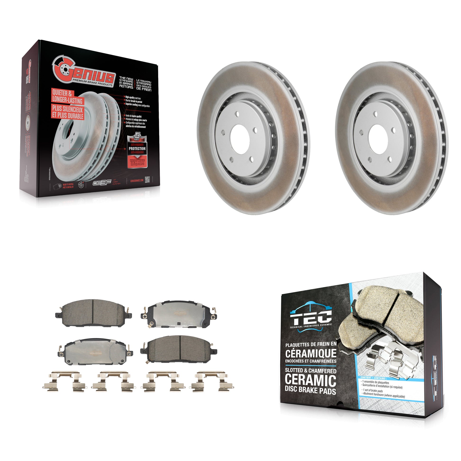 Transit Auto KGT-103454 Disc Brake Kit for 2022-2023 Nissan ARIYA, INFINITI QX60 and More - Front