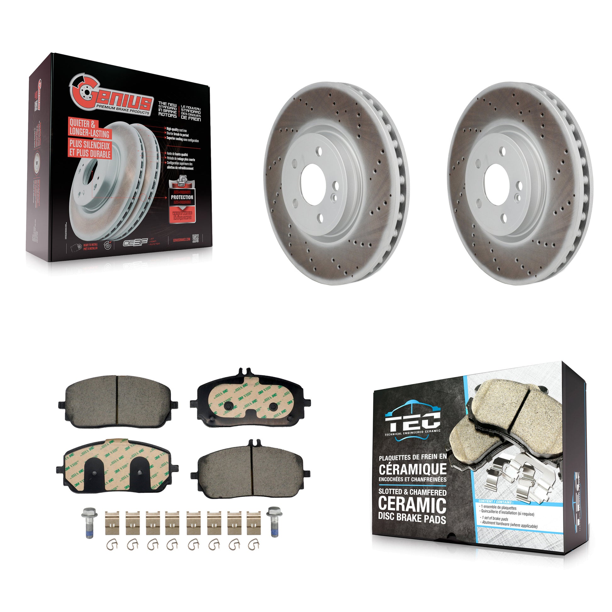 Transit Auto KGT-103461 Disc Brake Kit for 2019-2023 Mercedes-Benz EQB 300, Mercedes-Benz EQB 350 and More - Front