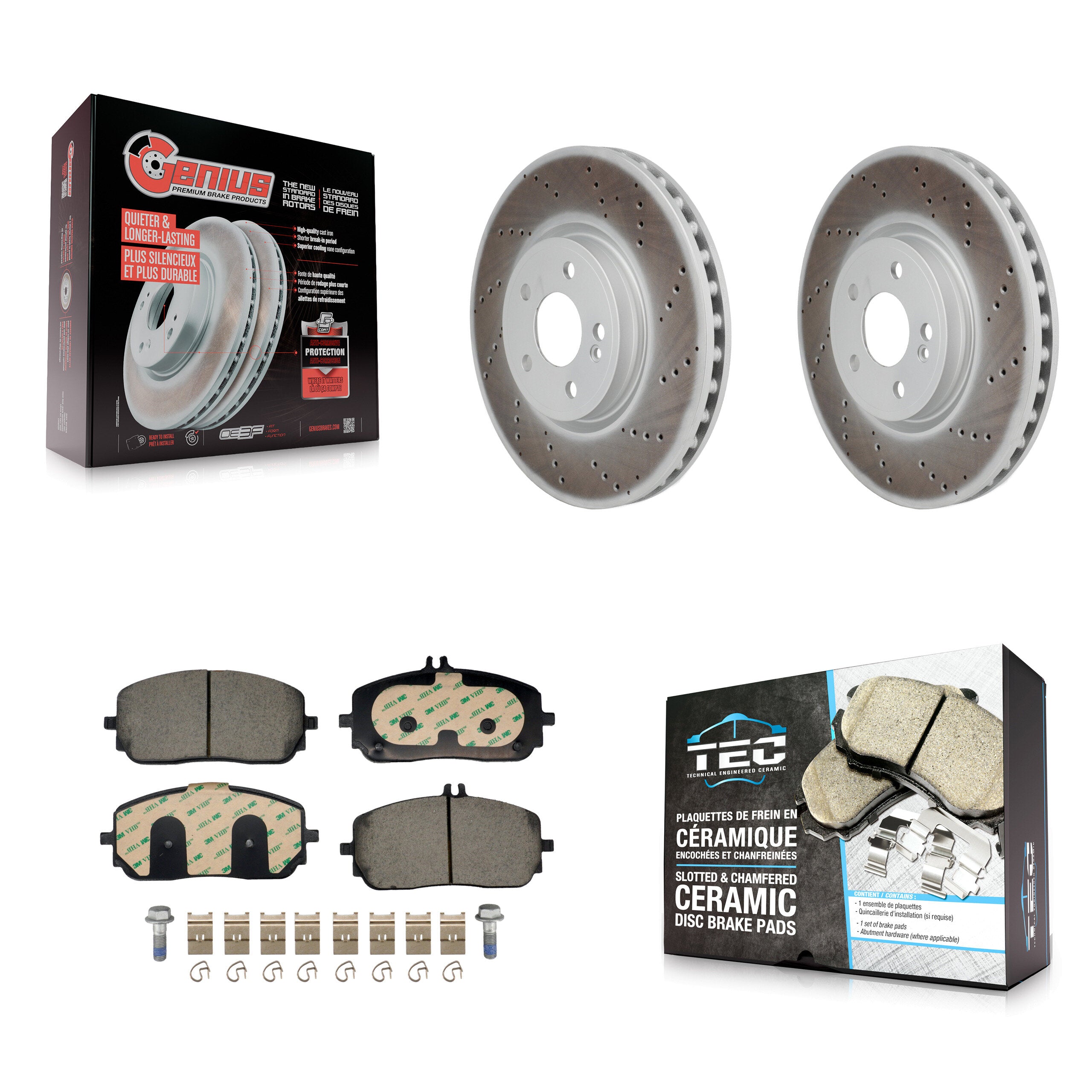 Transit Auto KGT-103461 Disc Brake Kit for 2019-2023 Mercedes-Benz EQB 300, Mercedes-Benz EQB 350 and More - Front