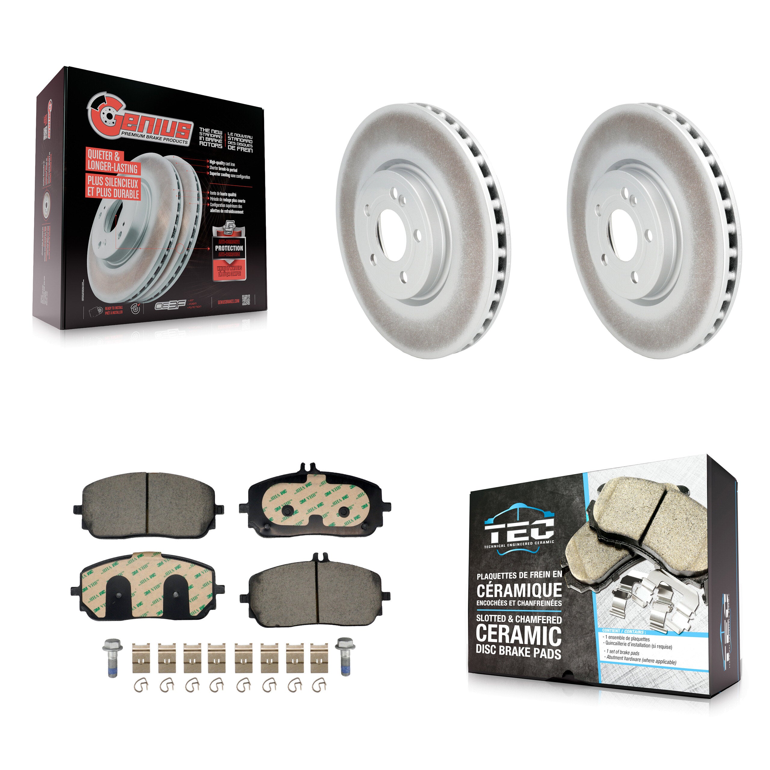 Transit Auto KGT-103463 Disc Brake Kit for 2019-2023 Mercedes-Benz EQB 300, Mercedes-Benz EQB 350 and More - Front