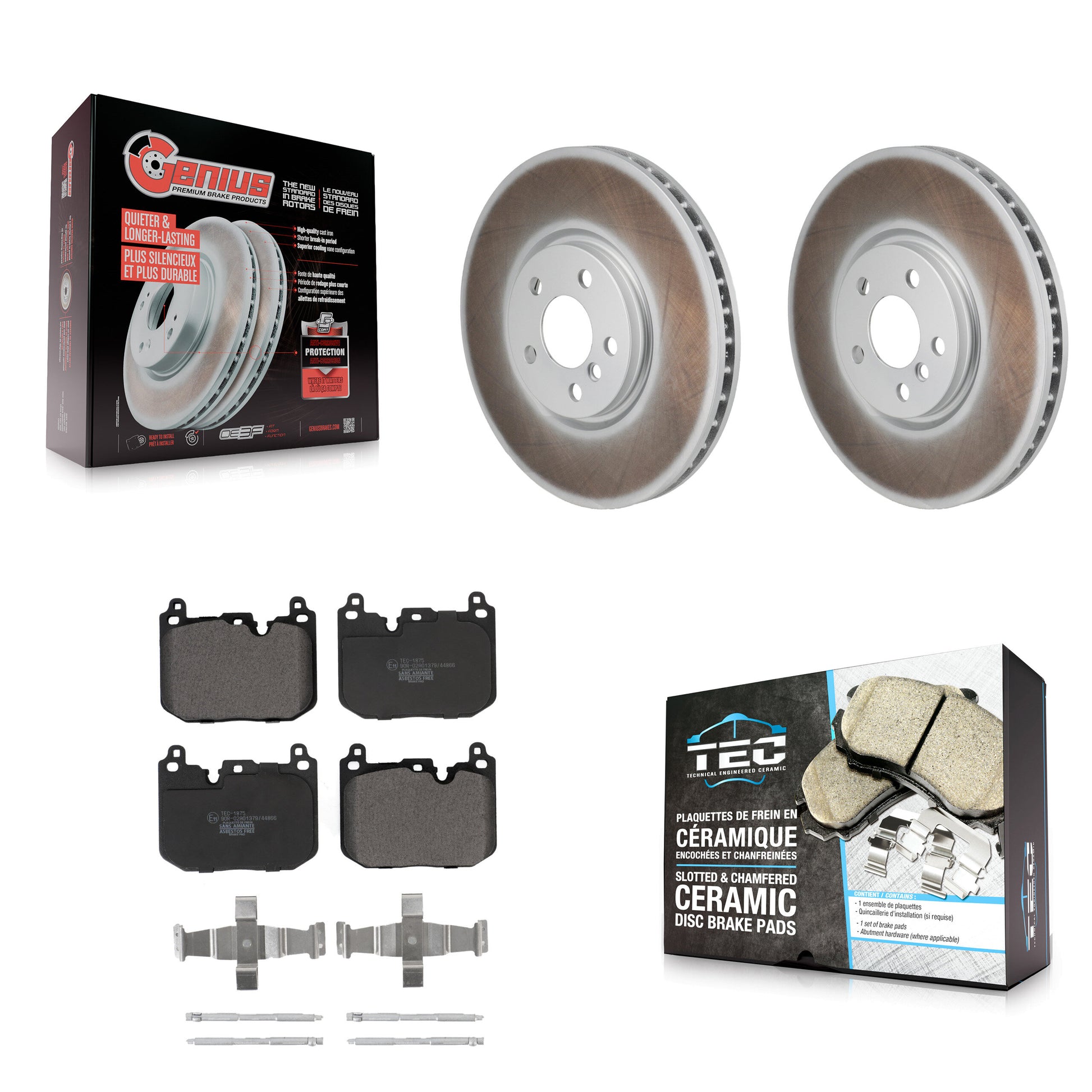Transit Auto KGT-103470 Disc Brake Kit for 2017-2020 Mini Cooper Countryman, Mini Cooper, Mini Cooper Clubman - Front