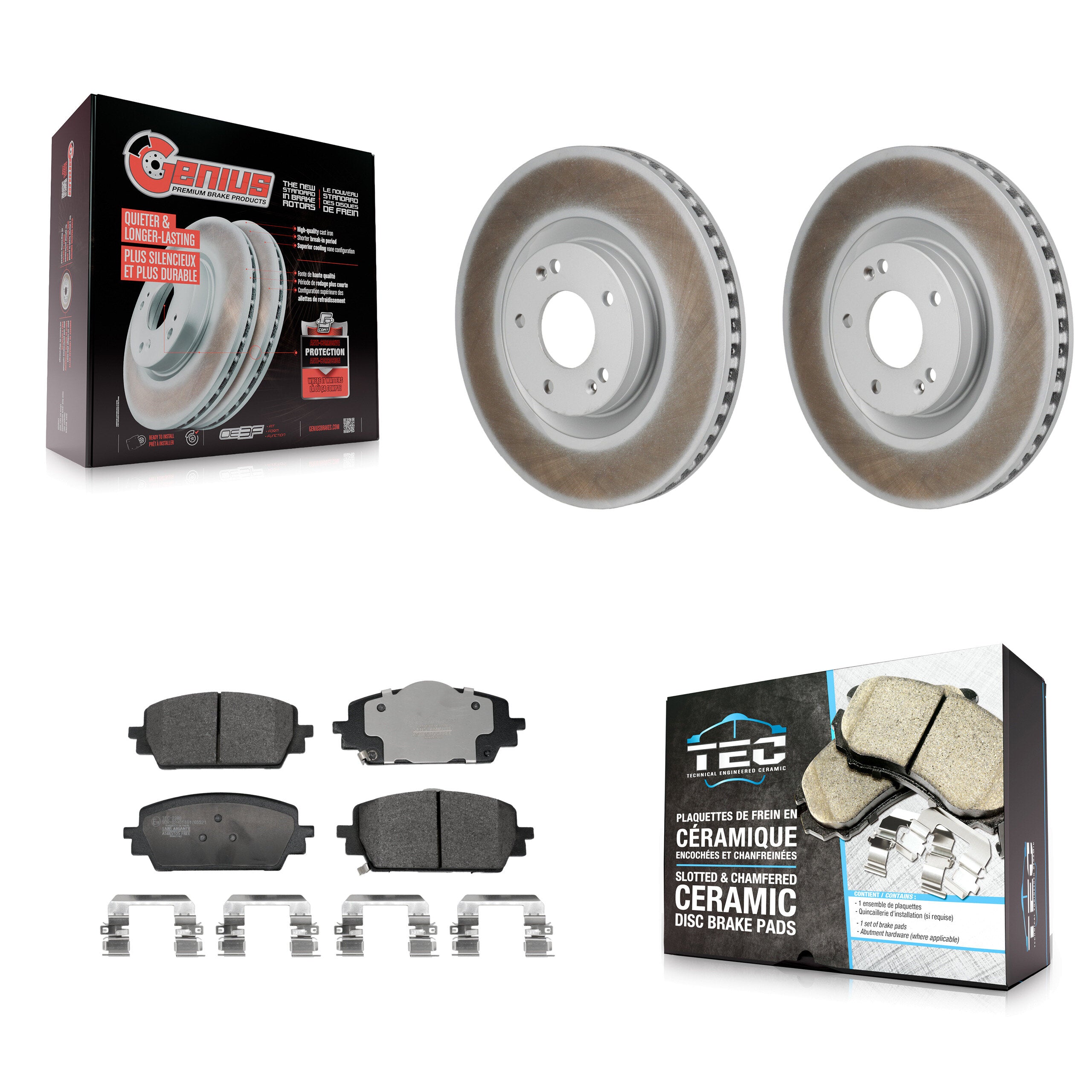 Transit Auto KGT-103475 Disc Brake Kit for 2021-2025 Hyundai Santa Cruz, Hyundai Santa Fe, Kia Sorento - Front