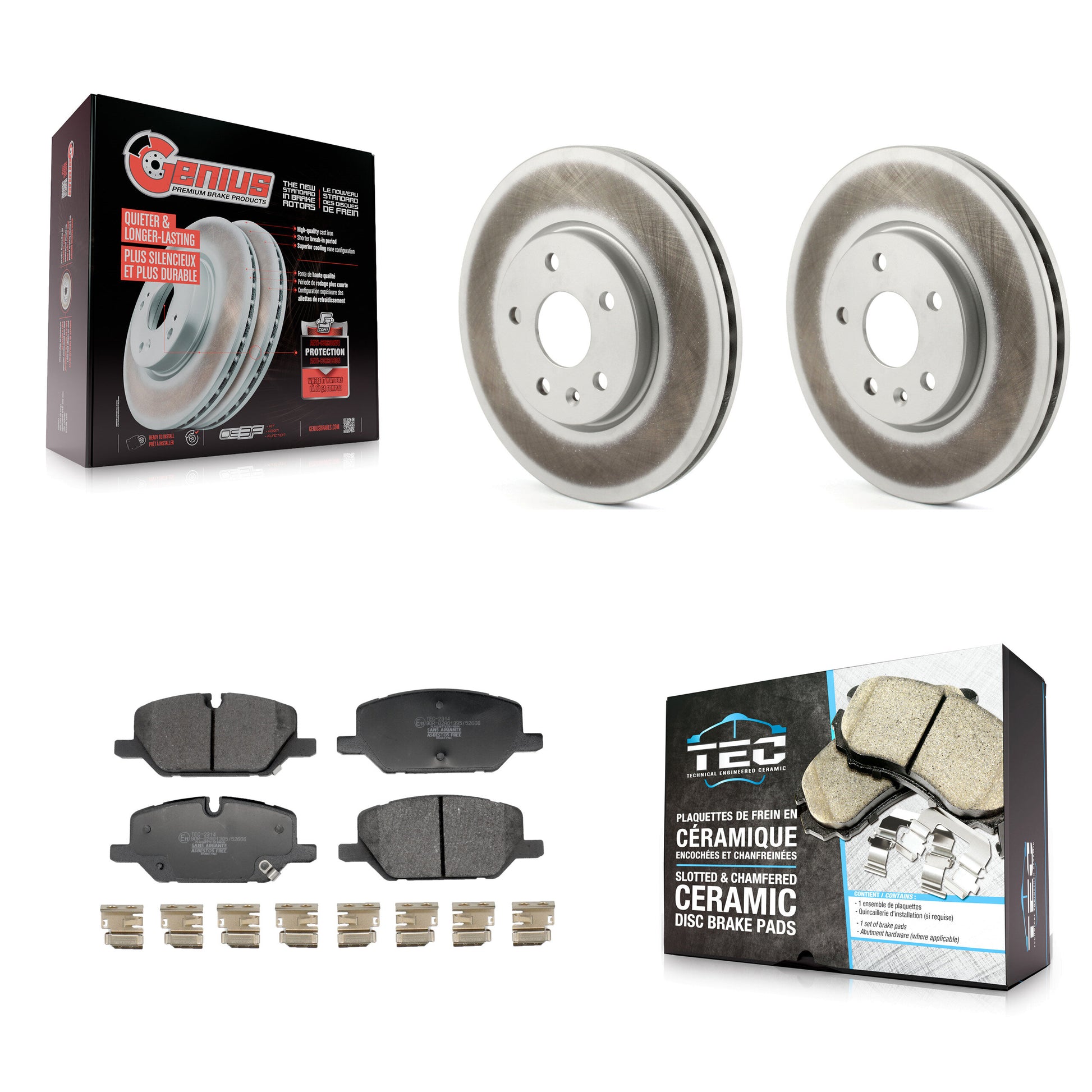 Transit Auto KGT-103483 Disc Brake Kit for 2020-2023 Buick Envision, Cadillac XT4 - Front