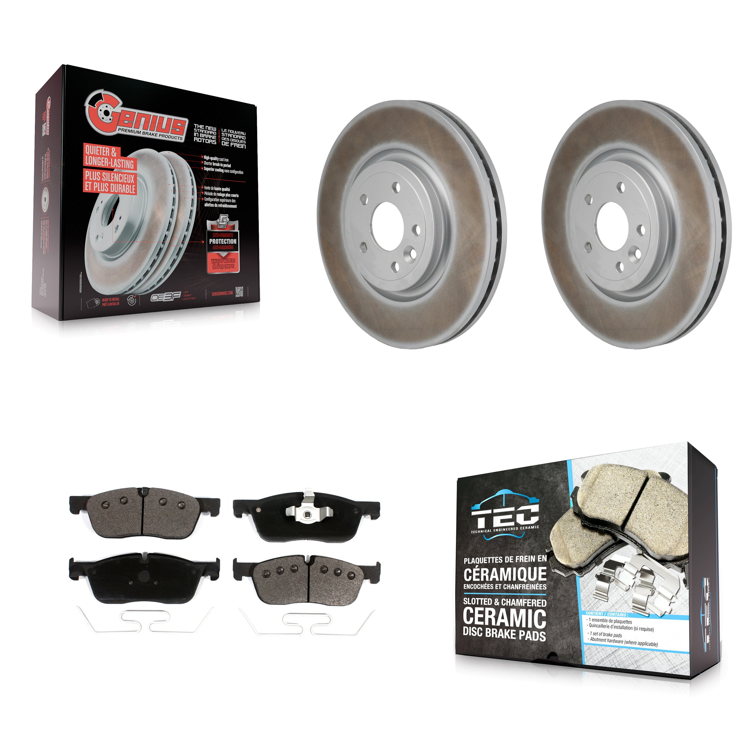 Transit Auto KGT-103485 Disc Brake Kit for 2017-2024 Jaguar XE, Jaguar XF - Front