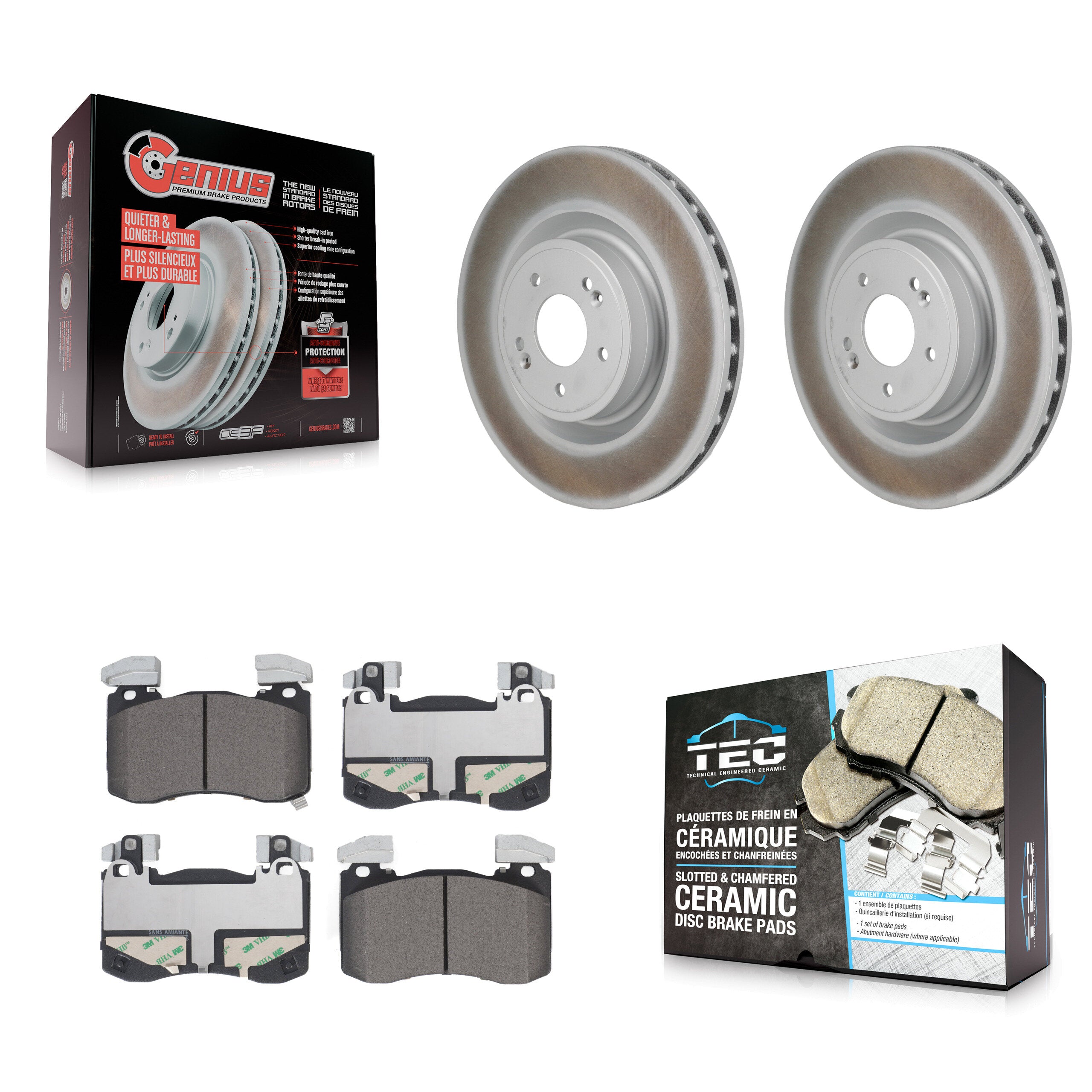 Transit Auto KGT-103498 Disc Brake Kit for 2018-2023 Genesis G70, Kia Stinger - Front