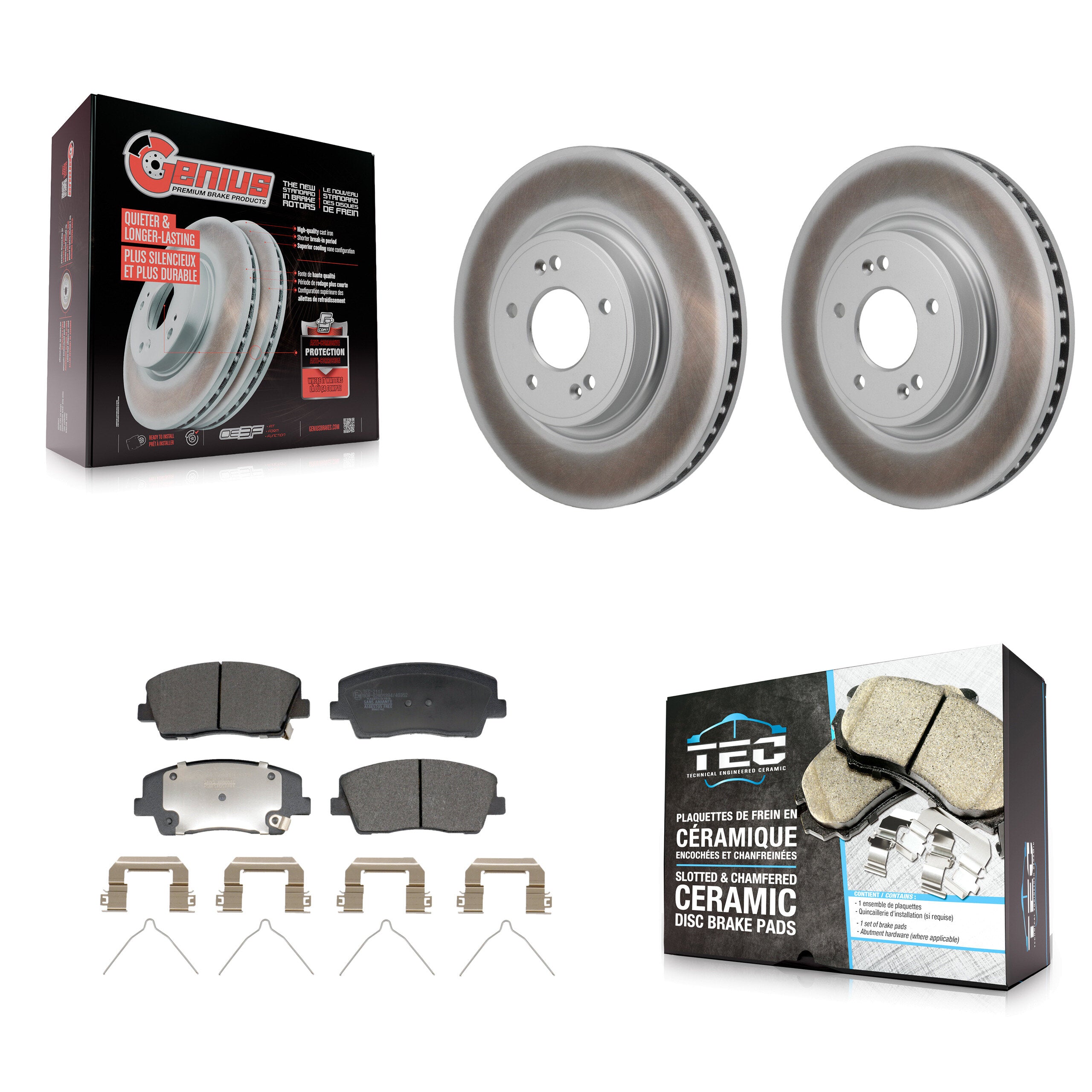 Transit Auto KGT-103499 Disc Brake Kit for 2018-2023 Genesis G70, Kia Stinger - Front