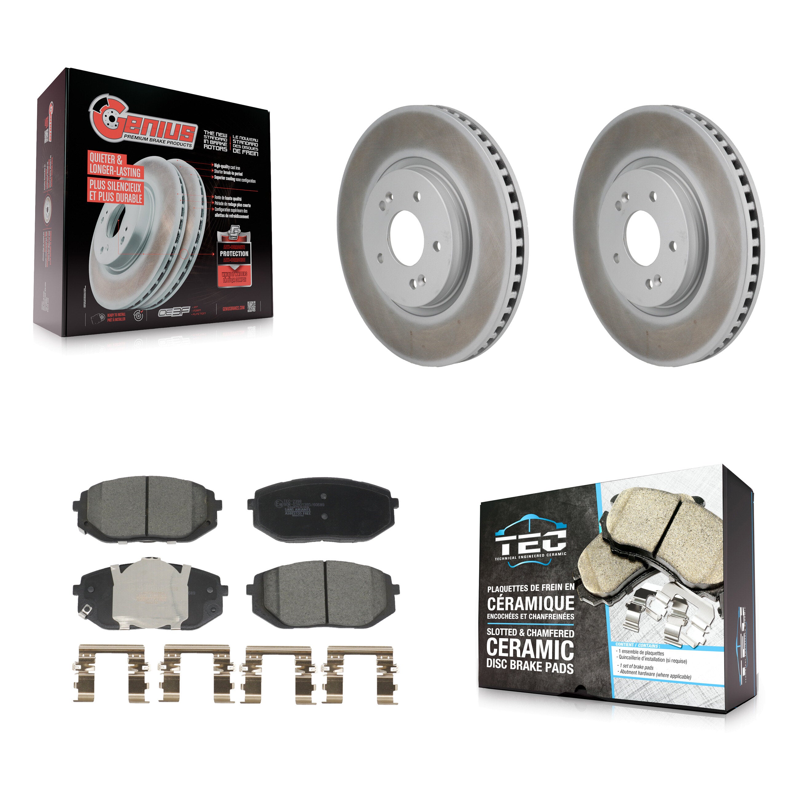 Transit Auto KGT-103505 Disc Brake Kit for 2022-2024 Kia EV6, Hyundai Ioniq 6 and More - Front