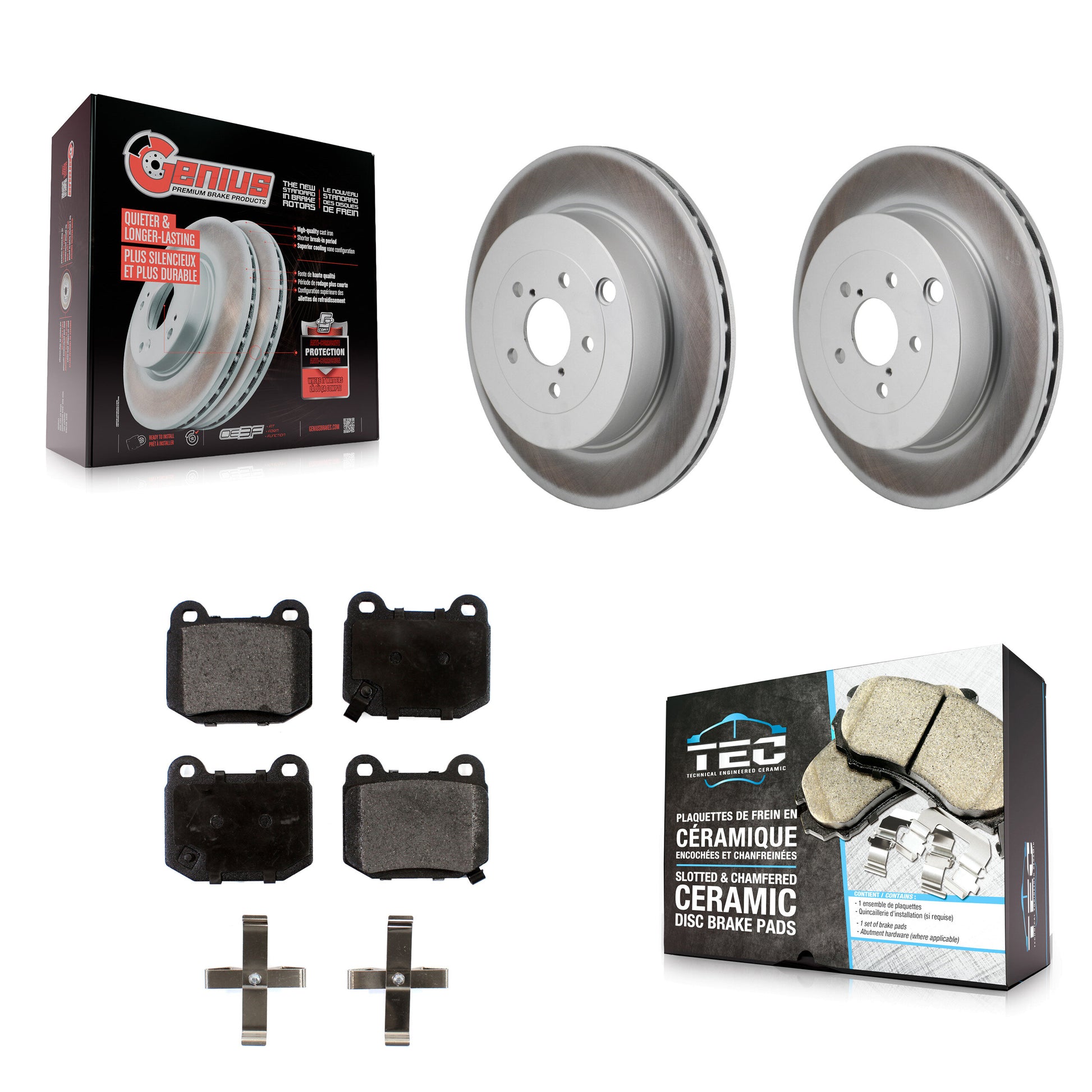 Transit Auto KGT-103514 Disc Brake Kit for 2017-2020 Toyota 86, Subaru BRZ - Rear