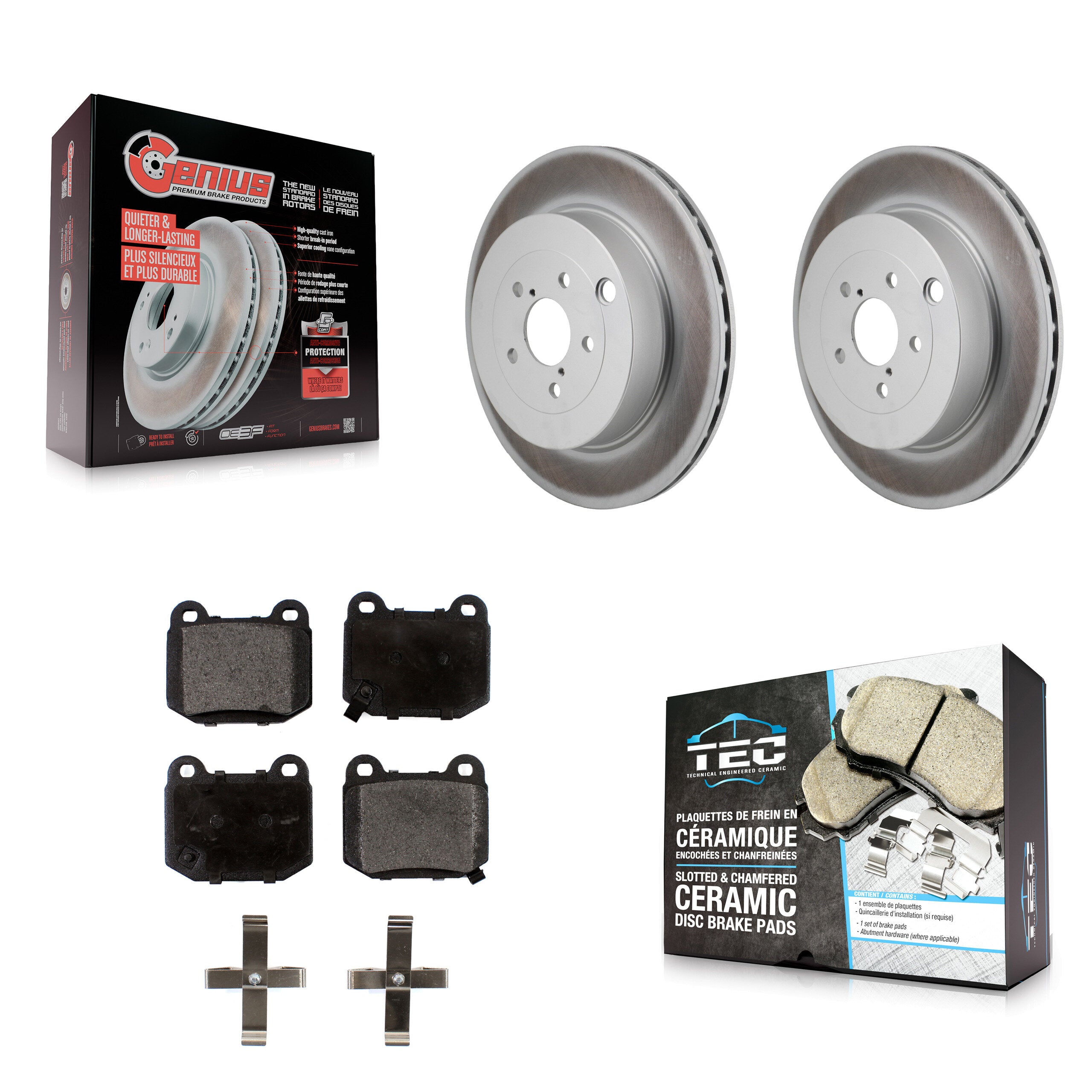 Transit Auto KGT-103514 Disc Brake Kit for 2017-2020 Toyota 86, Subaru BRZ - Rear