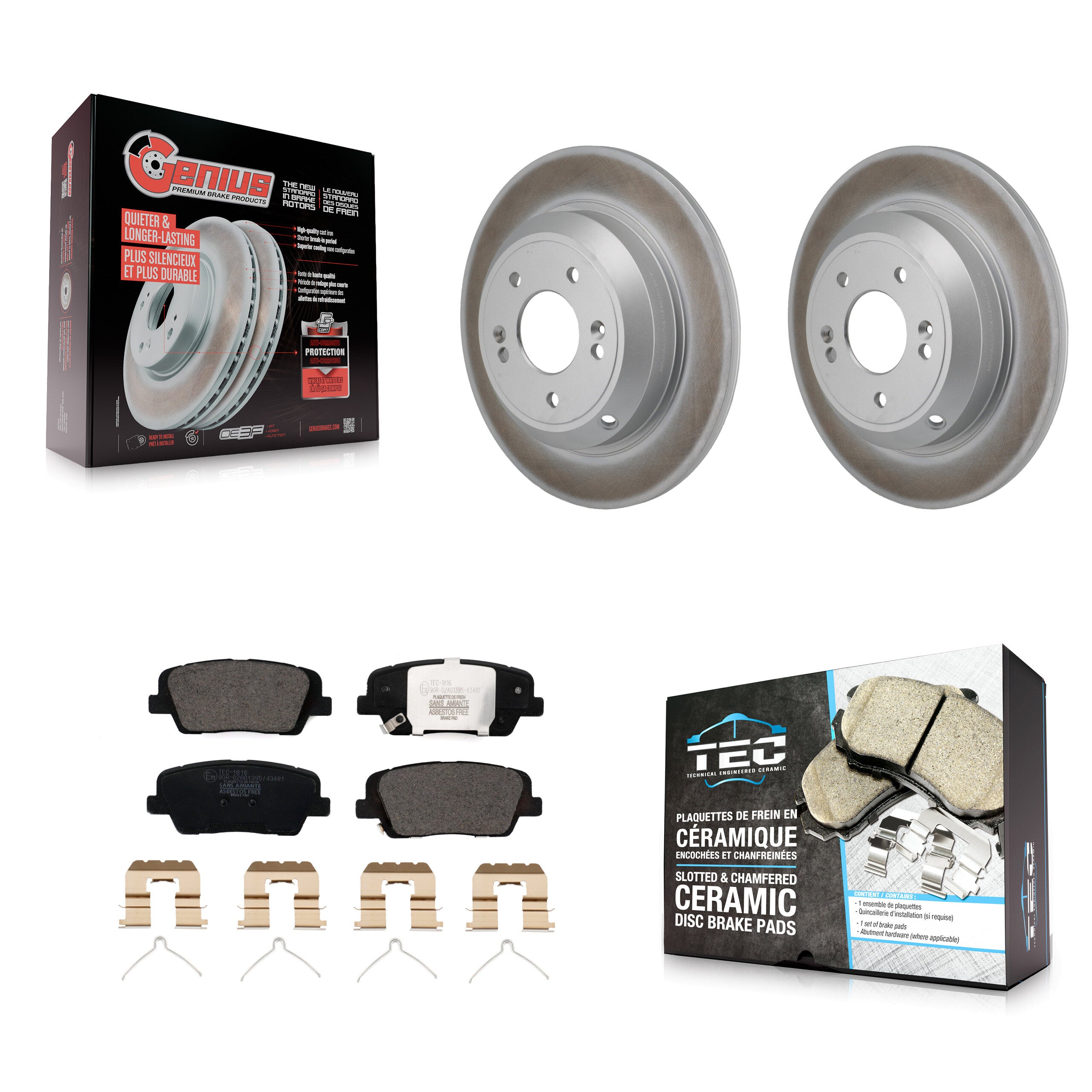 Transit Auto KGT-103517 Disc Brake Kit for 2018-2023 Genesis G70, Kia Stinger - Rear