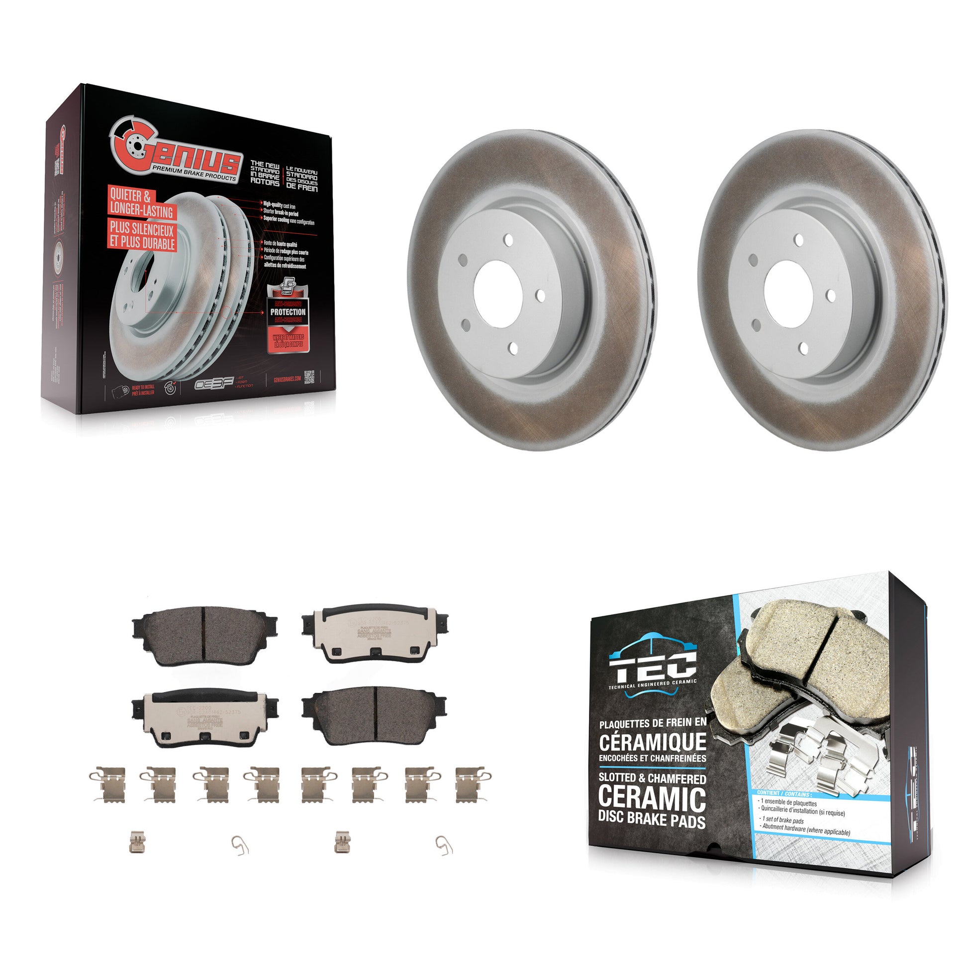 Transit Auto KGT-103520 Disc Brake Kit for 2022-2023 INFINITI QX60, Mitsubishi Outlander, Nissan Pathfinder - Rear