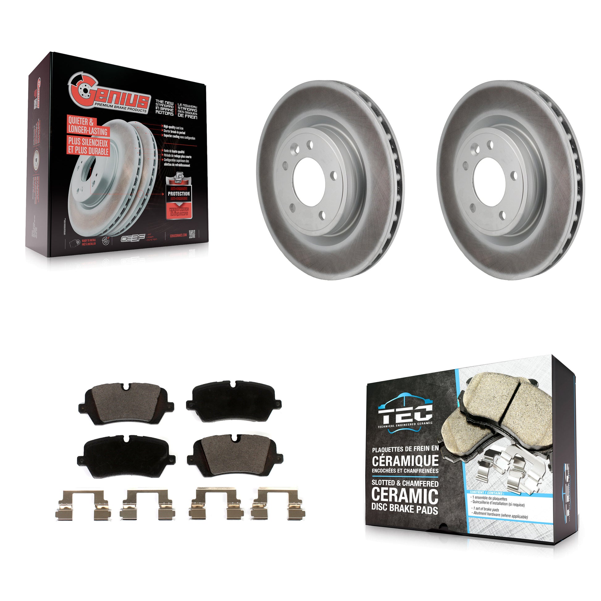 Transit Auto KGT-103522 Disc Brake Kit for 2018-2024 Land Rover Discovery, Land Rover Range Rover - Rear