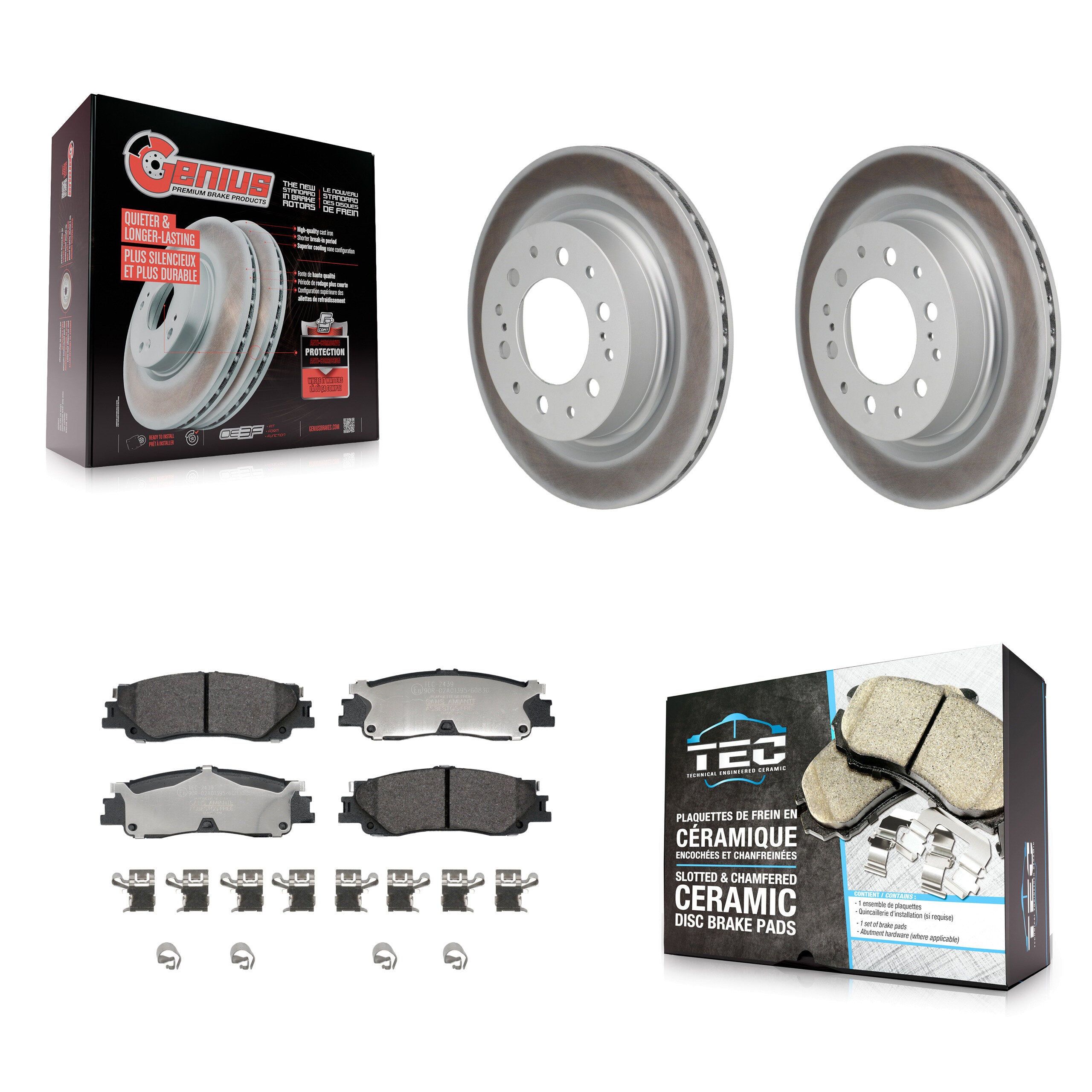 Transit Auto KGT-103524 Disc Brake Kit for 2022-2024 Toyota Sequoia, Lexus LX600, Toyota Tundra - Rear