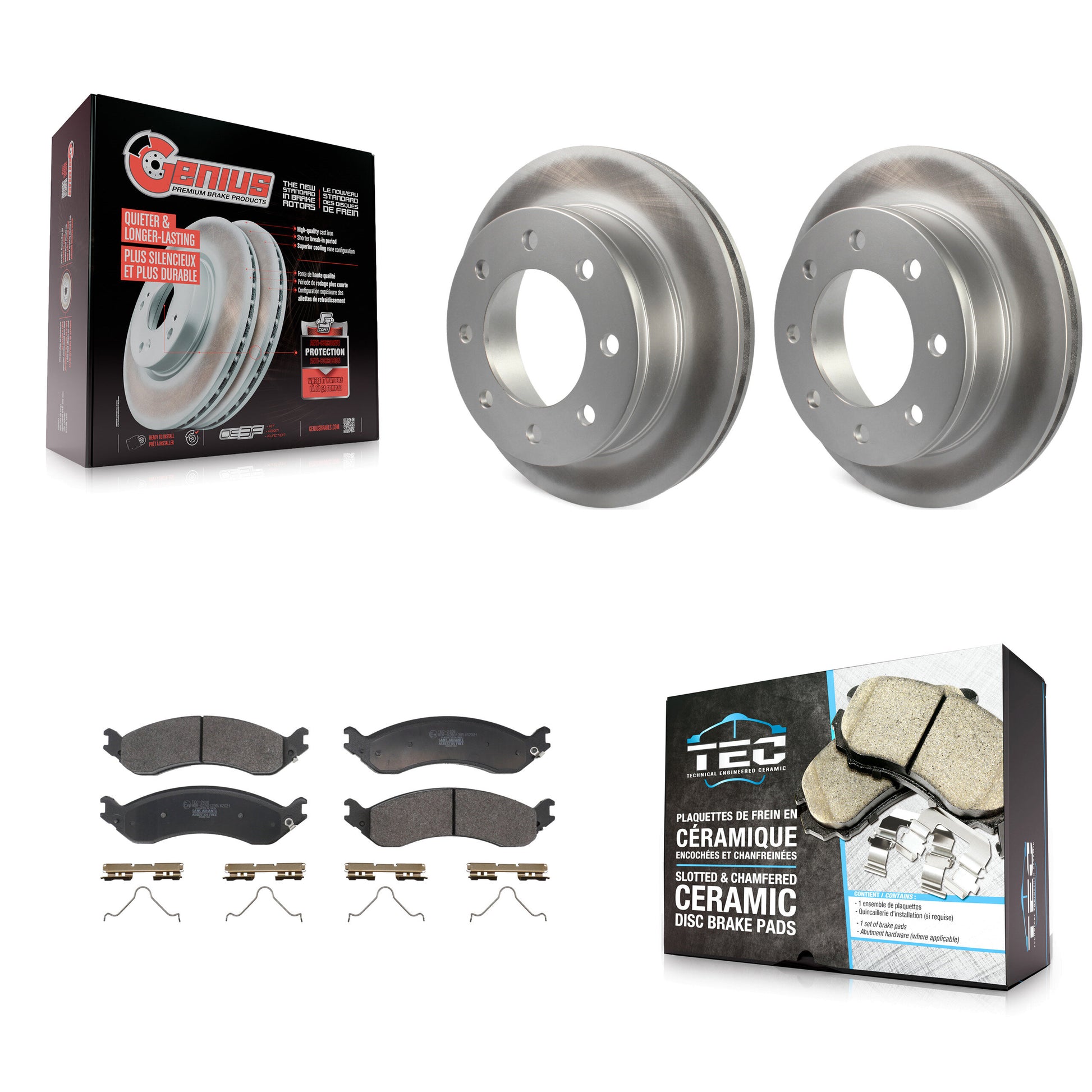 Transit Auto KGT-103527 Disc Brake Kit for 2021-2024 Chevrolet Express 2500, Chevrolet Express 3500 and More - Rear