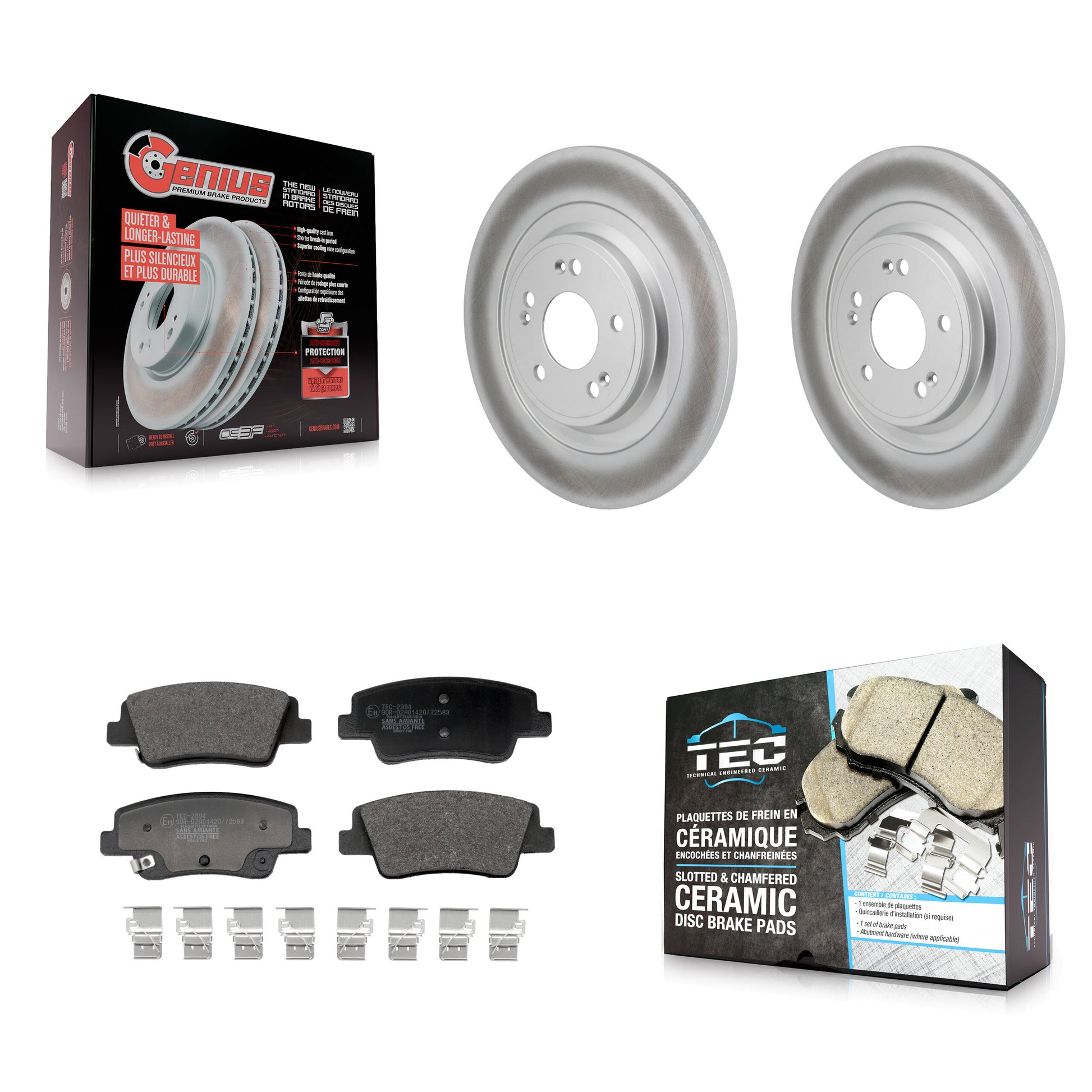 Transit Auto KGT-103530 Disc Brake Kit for 2021-2023 Genesis GV60, Hyundai Ioniq 6 and More - Rear