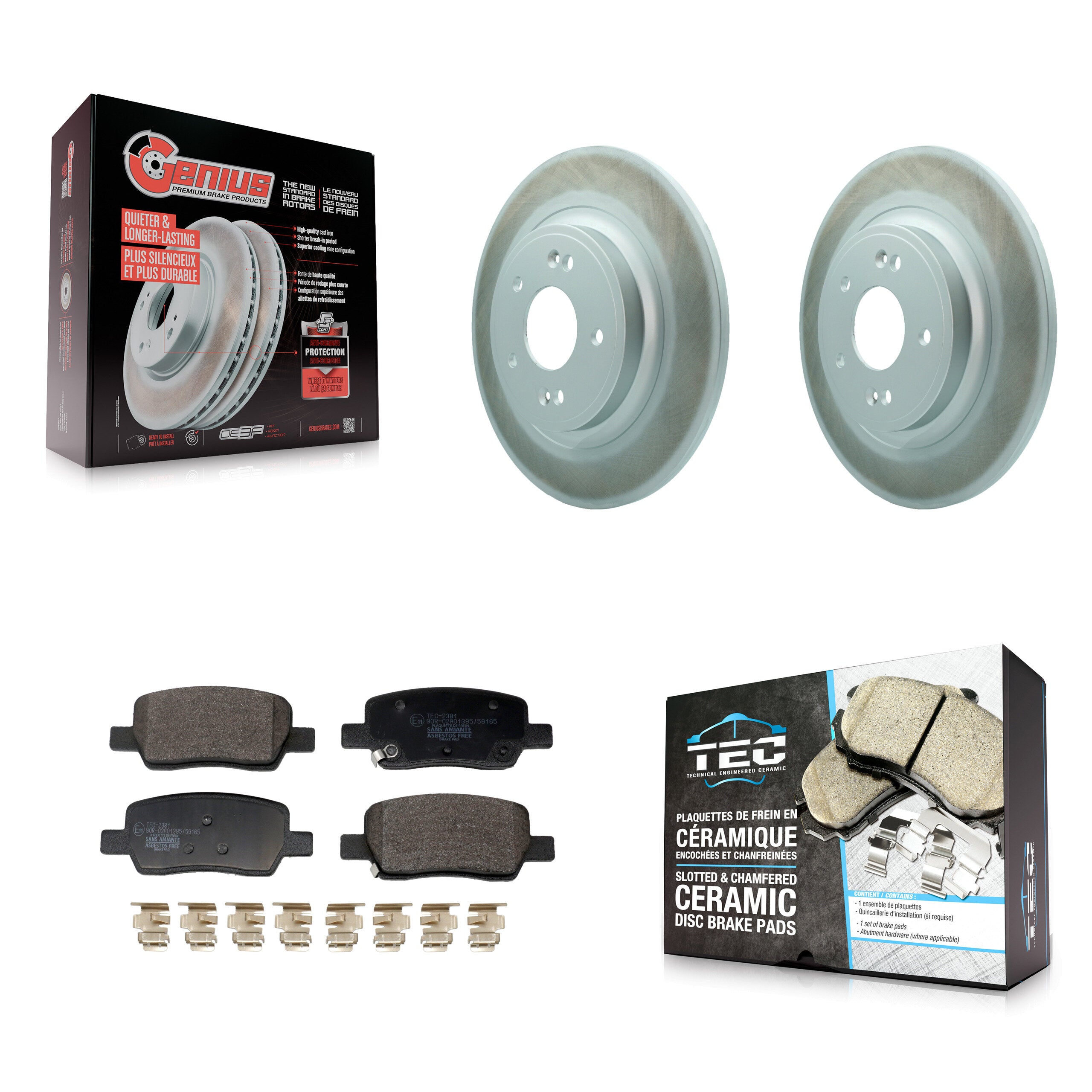 Transit Auto KGT-103535 Disc Brake Kit for 2021-2024 Kia Sorento, Hyundai Santa Fe - Rear