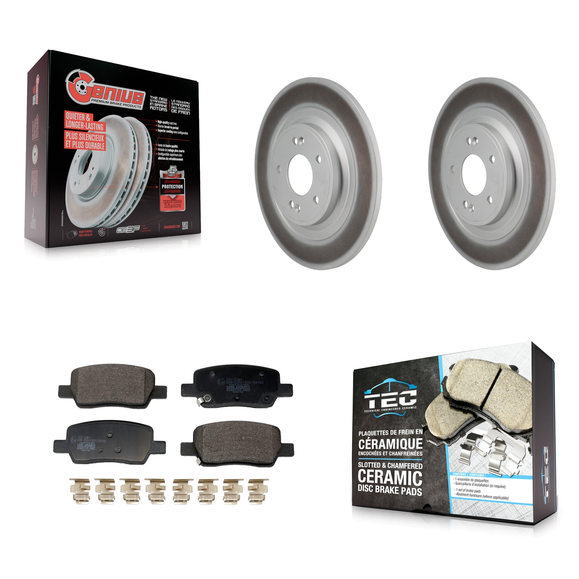 Transit Auto KGT-103536 Disc Brake Kit for 2022-2024 Kia Sorento, Hyundai Santa Cruz, Kia Carnival - Rear