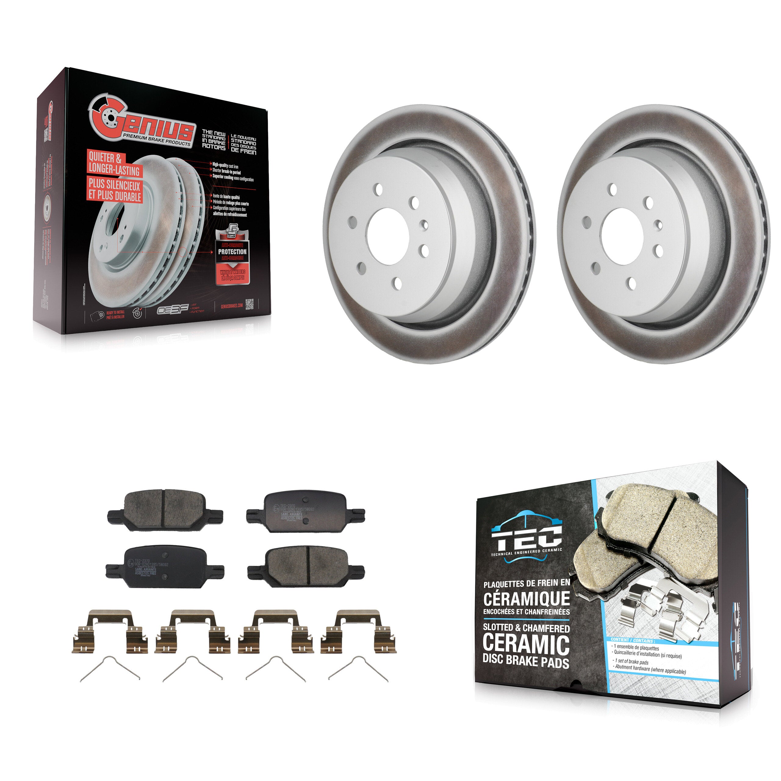 Transit Auto KGT-103537 Disc Brake Kit for 2021-2022 Chevrolet Colorado, GMC Canyon - Rear