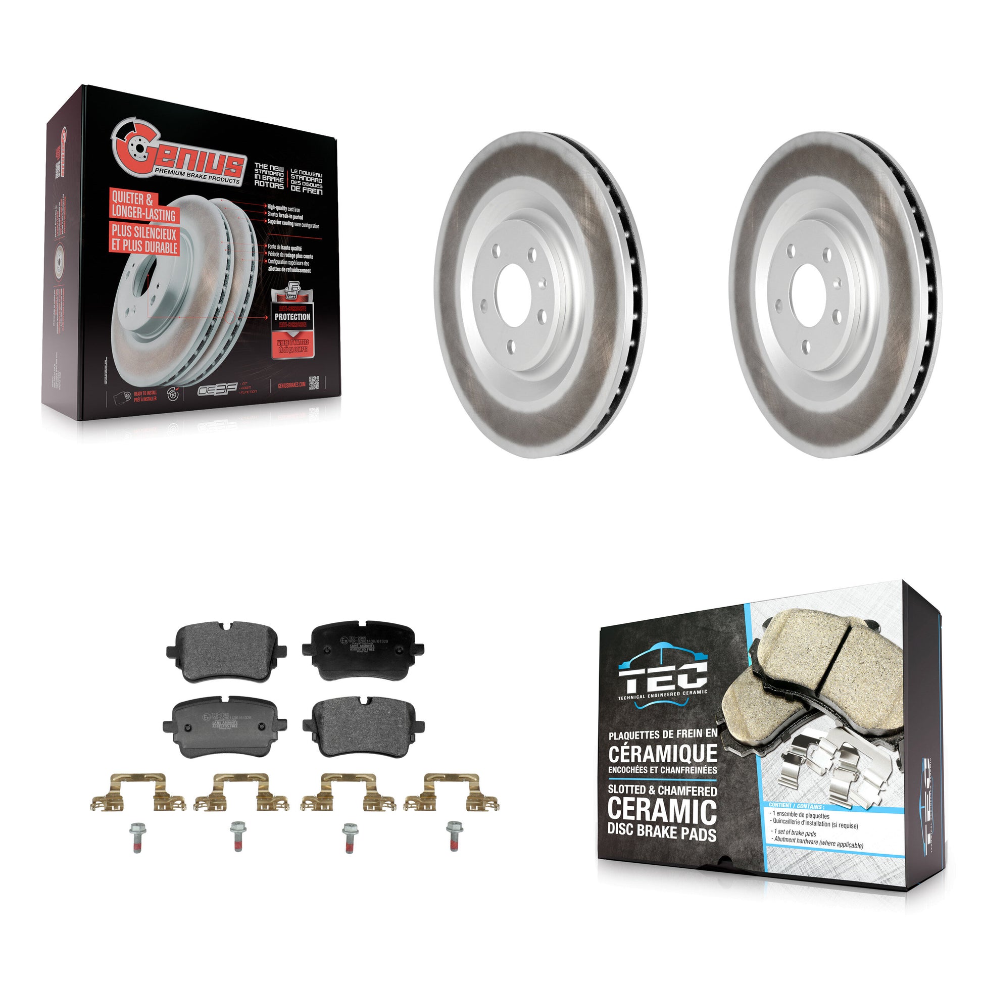 Transit Auto KGT-103538 Disc Brake Kit for 2020-2023 Audi e-tron S, Audi Q7 and More - Rear