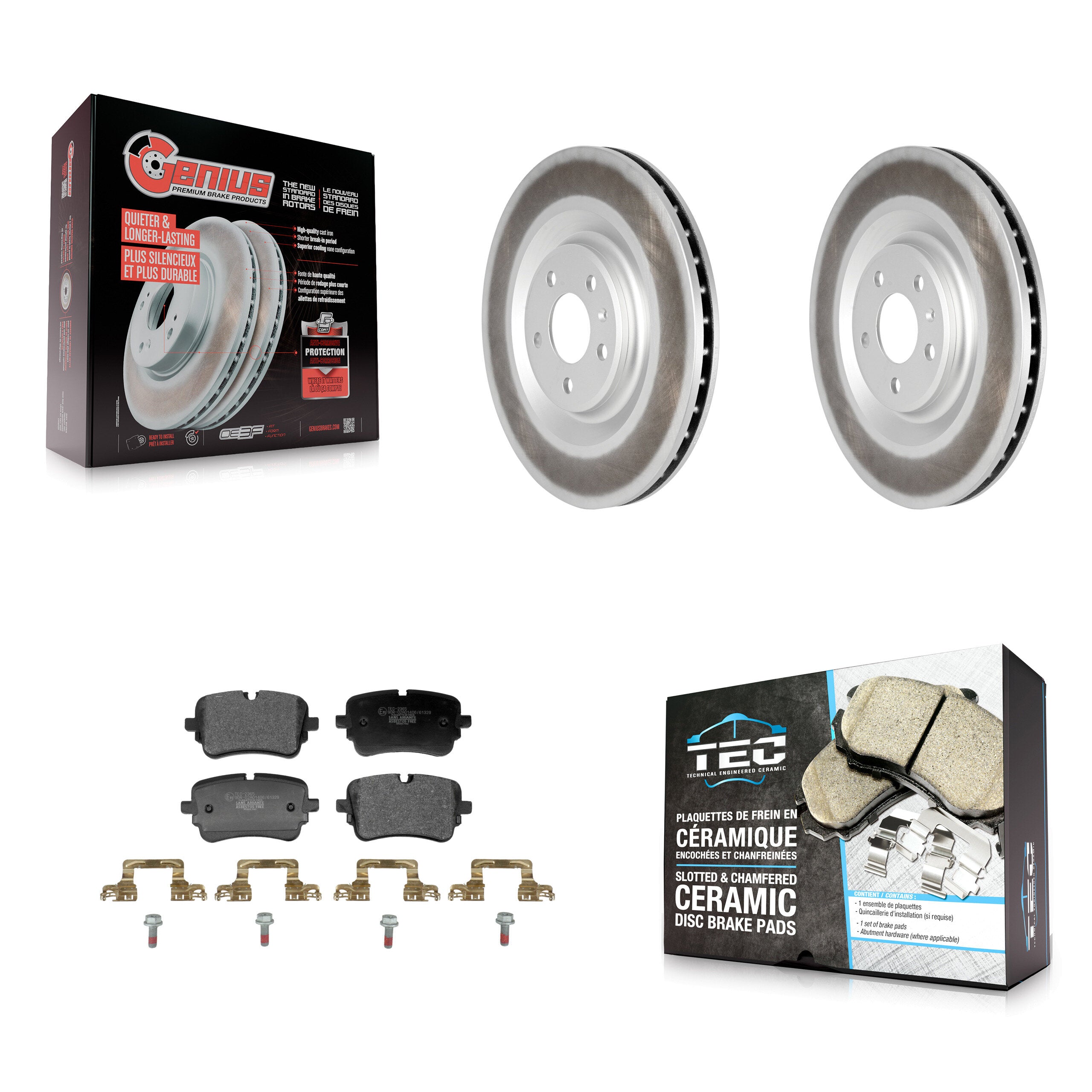 Transit Auto KGT-103538 Disc Brake Kit for 2020-2023 Audi e-tron S, Audi Q7 and More - Rear