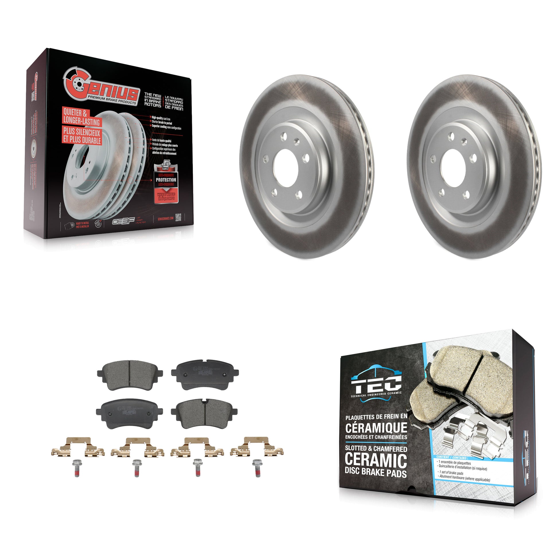 Transit Auto KGT-103539 Disc Brake Kit for 2020-2023 Audi A4 allroad, Audi A4 Quattro and More - Rear
