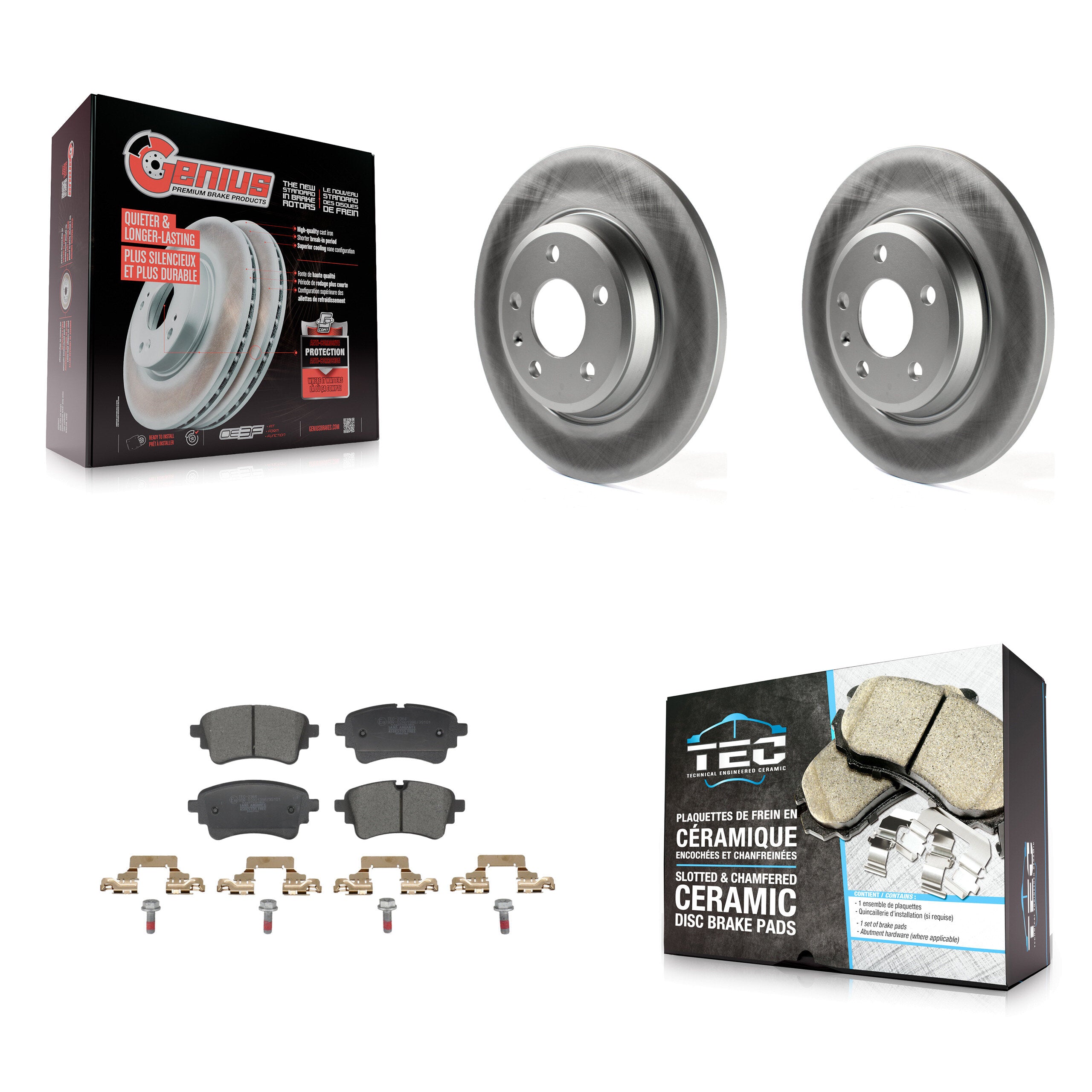Transit Auto KGT-103540 Disc Brake Kit for 2021-2023 Audi A4 Quattro, Audi A5 Sportback - Rear