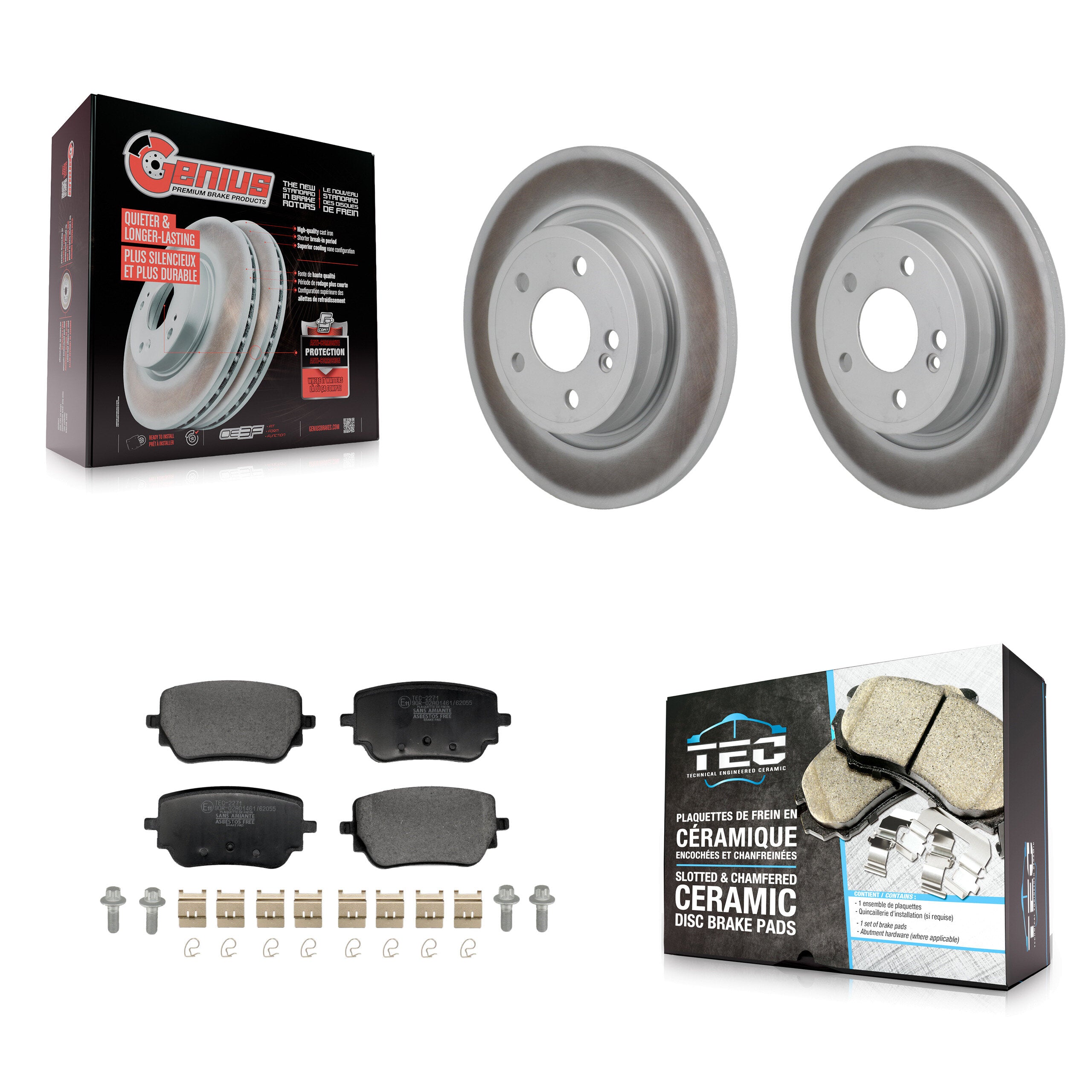 Transit Auto KGT-103546 Disc Brake Kit for 2019-2022 Mercedes-Benz A220 - Rear