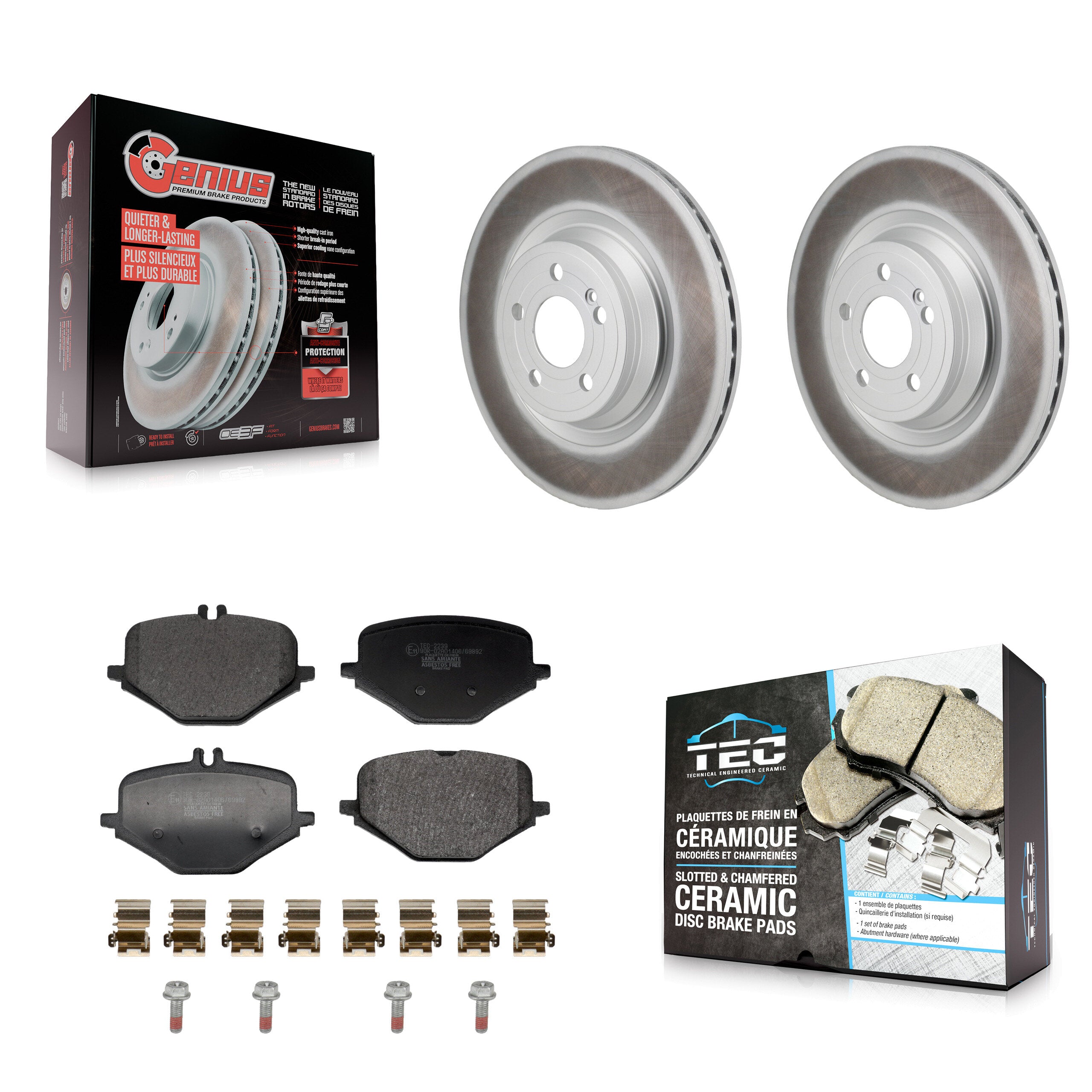Transit Auto KGT-103551 Disc Brake Kit for 2021 Mercedes-Benz GLE63 AMG S - Rear