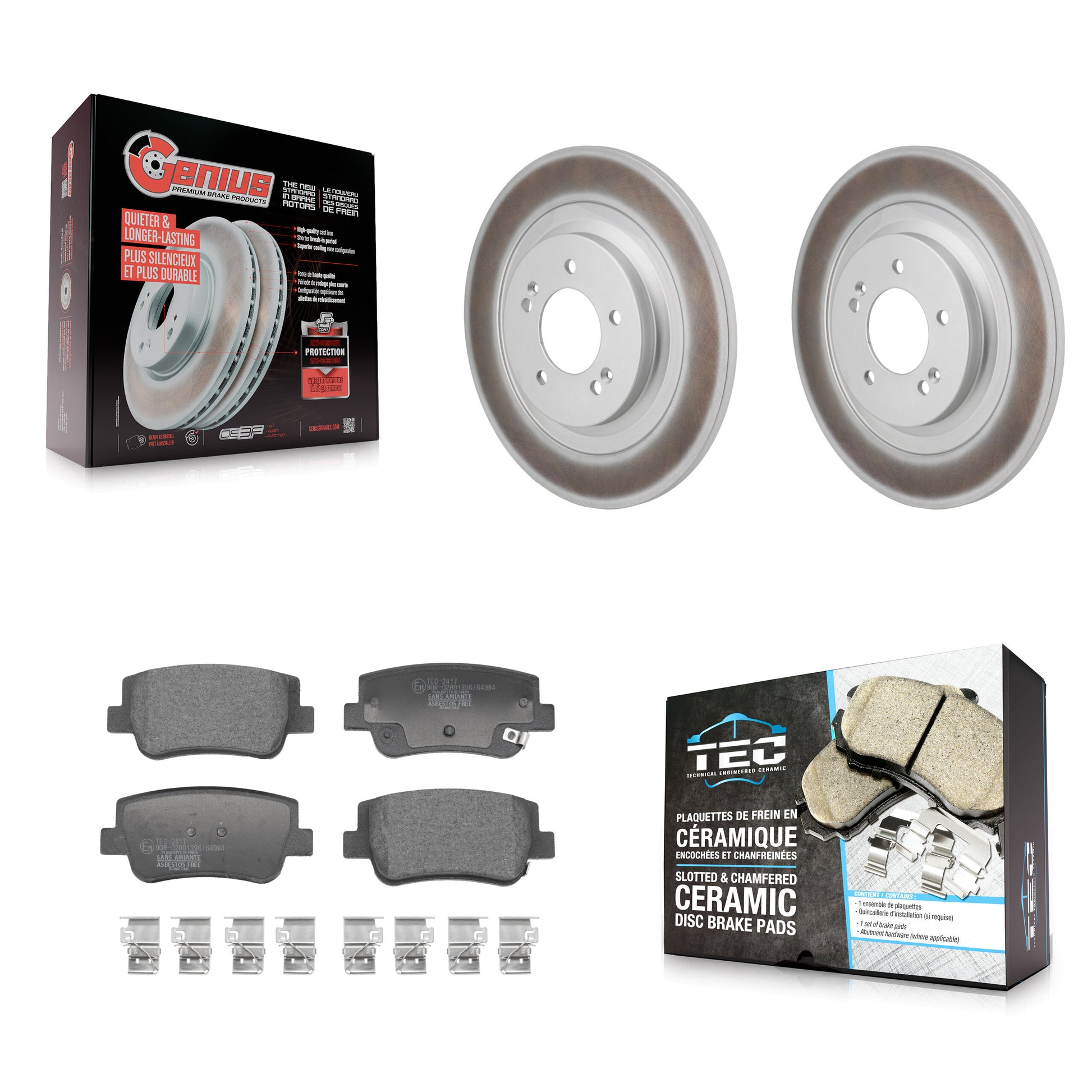 Transit Auto KGT-103554 Disc Brake Kit for 2021-2025 Kia K5, Hyundai Sonata - Rear