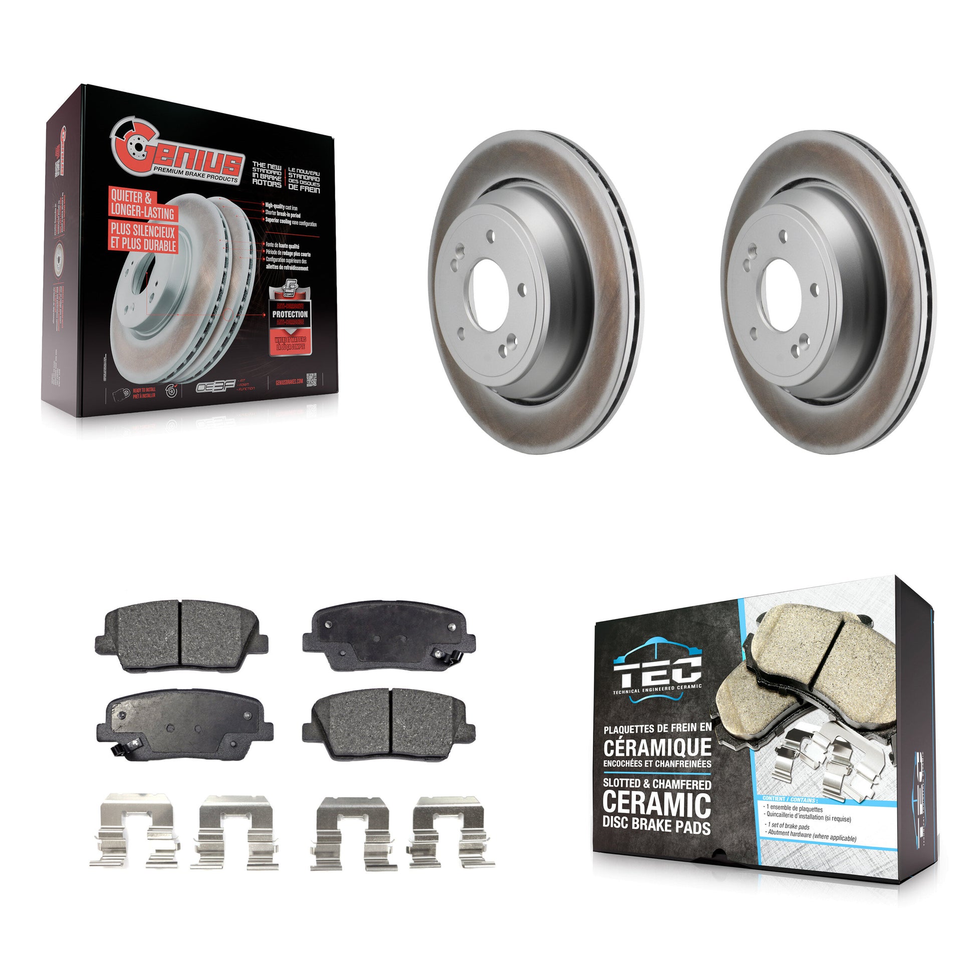 Transit Auto KGT-103561 Disc Brake Kit for 2011-2017 Kia K900, Hyundai Equus - Rear