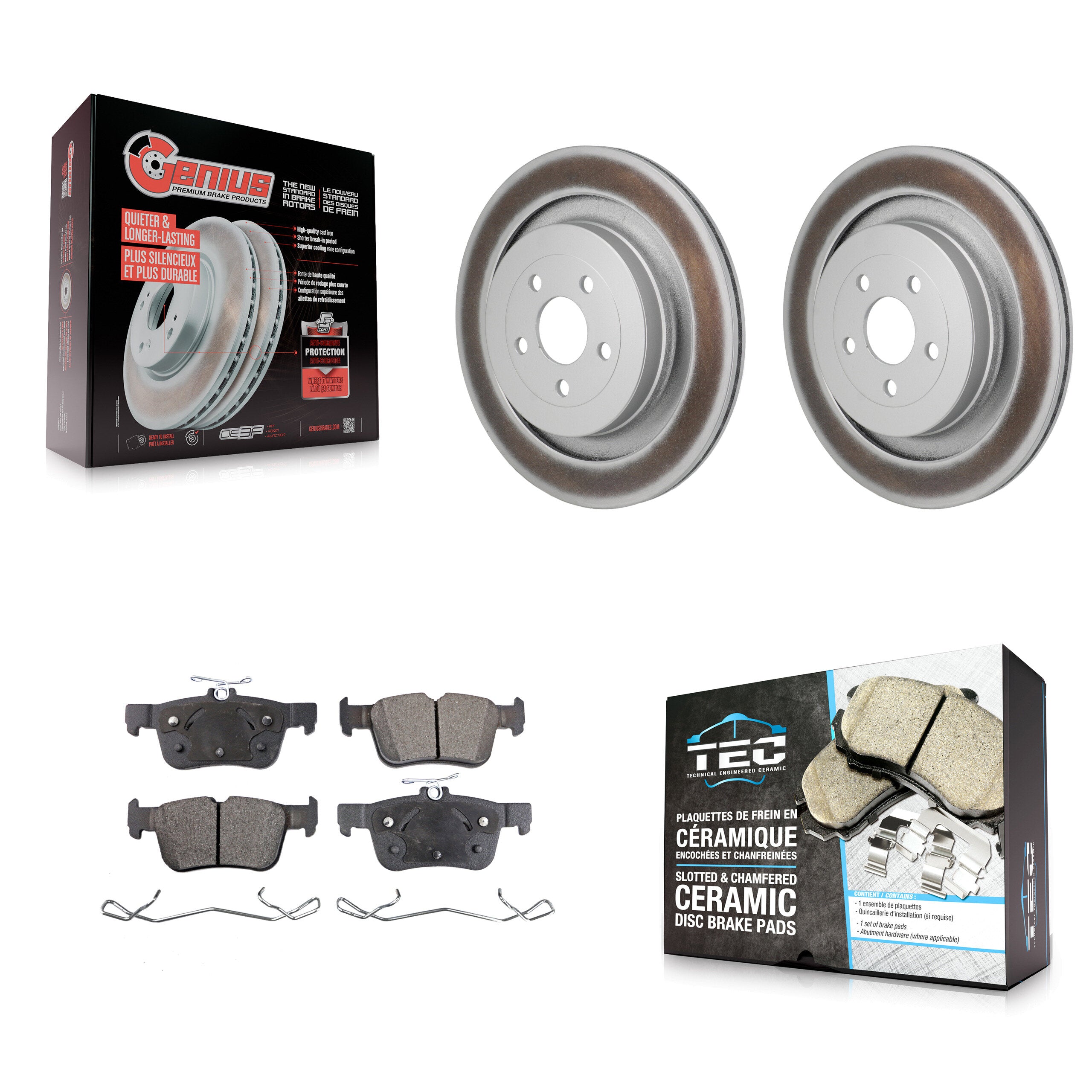 Transit Auto KGT-103562 Disc Brake Kit for 2019-2023 Ford Edge, Lincoln Nautilus - Rear