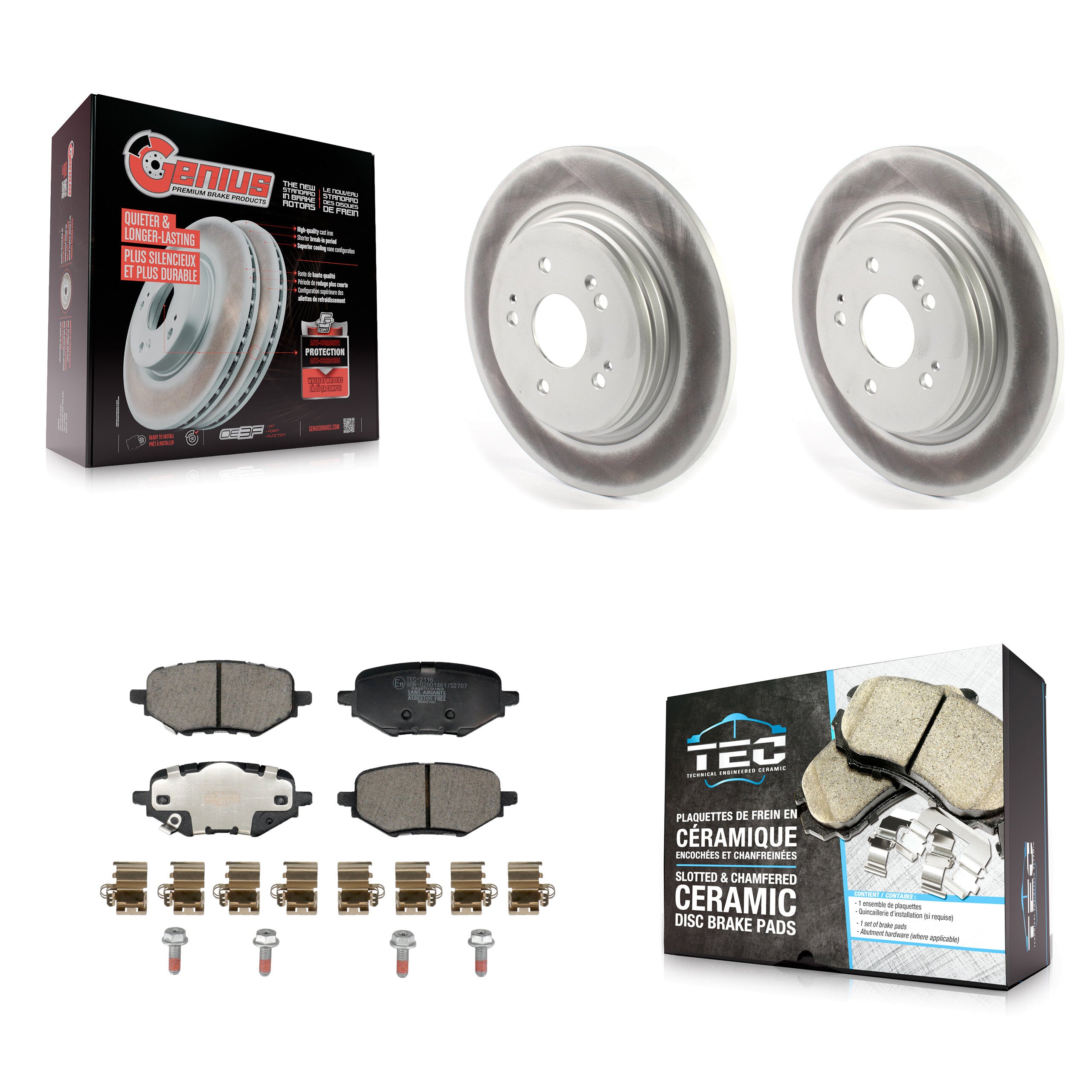 Transit Auto KGT-103567 Disc Brake Kit for 2017-2024 Honda HR-V, Honda Clarity - Rear