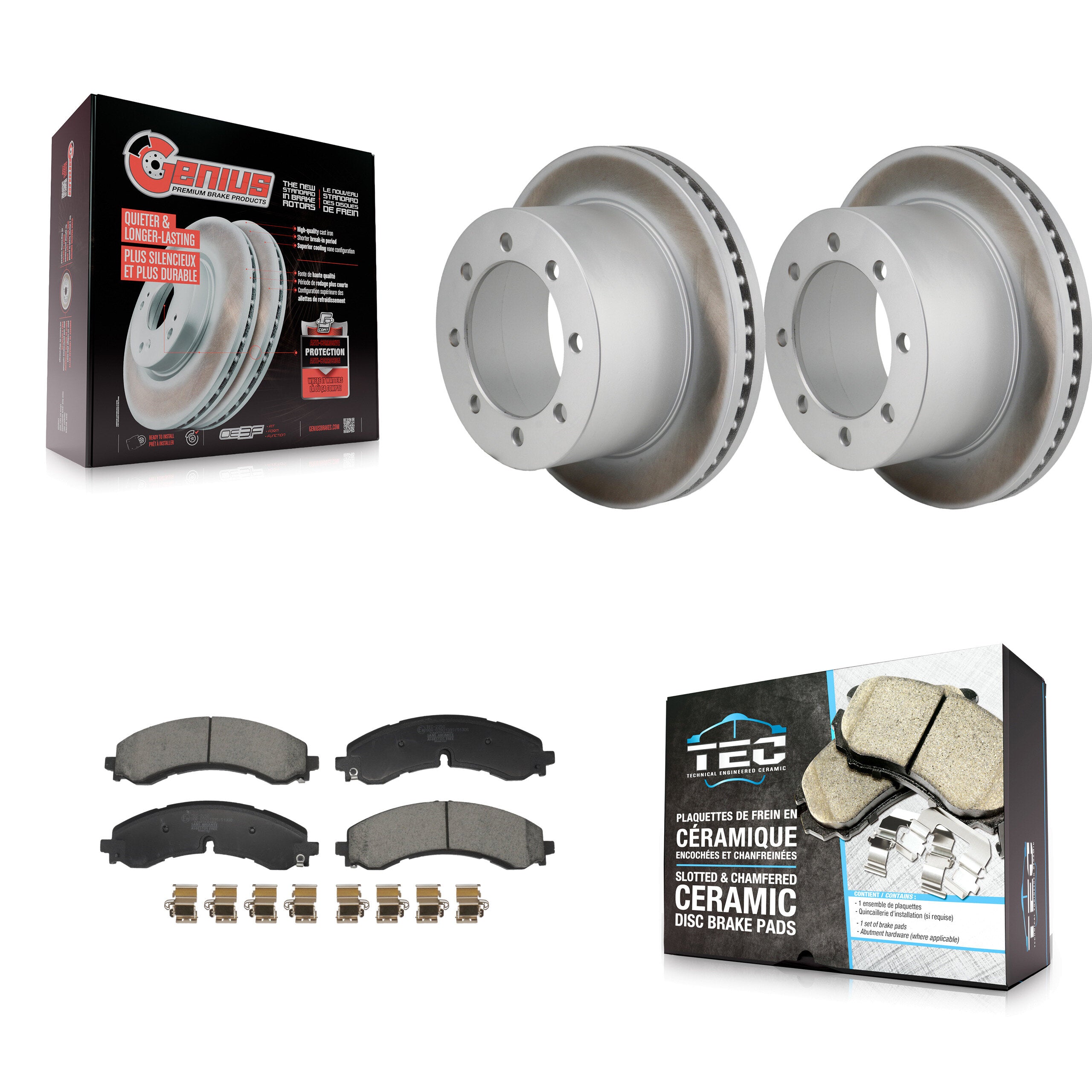Transit Auto KGT-103571 Disc Brake Kit for 2020-2024 Chevrolet Silverado 3500 HD, GMC Sierra 3500 HD - Rear