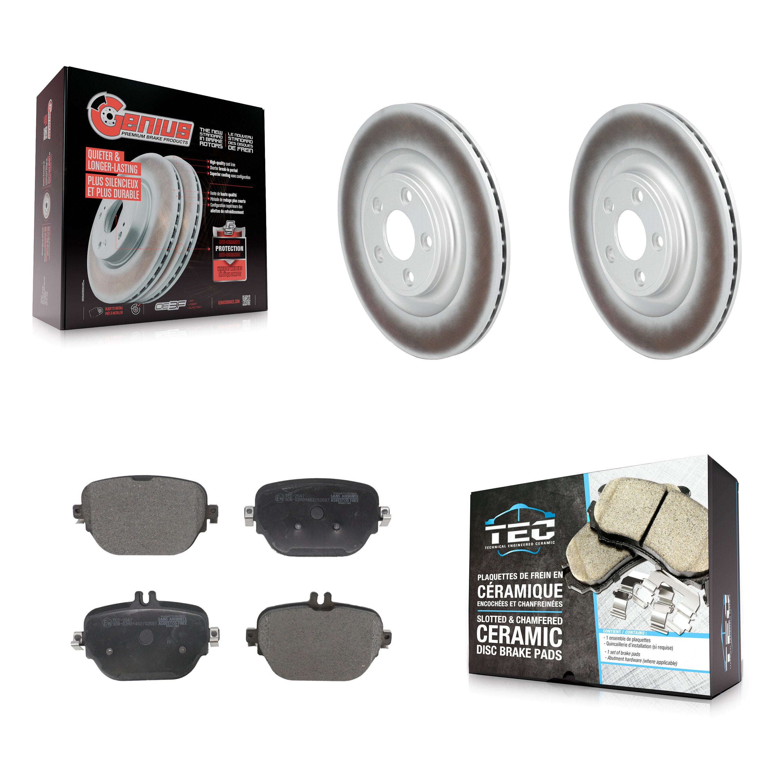 Transit Auto KGT-103574 Disc Brake Kit for 2017-2023 Mercedes-Benz CLS450, Mercedes-Benz CLS53 AMG and More - Rear