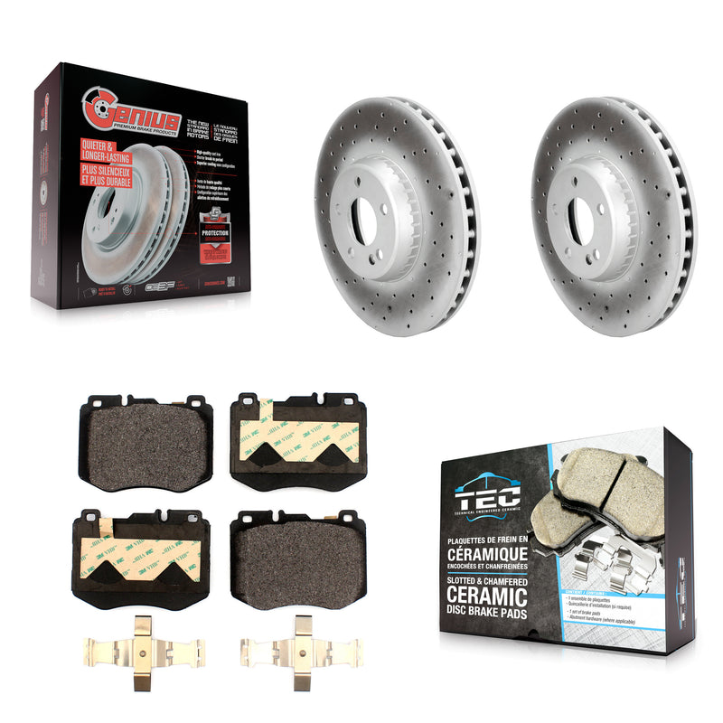 Transit Auto KGT-104307 Disc Brake Kit for 2015-2020 Mercedes-Benz C300, Mercedes-Benz C350e, Mercedes-Benz C400 - Front
