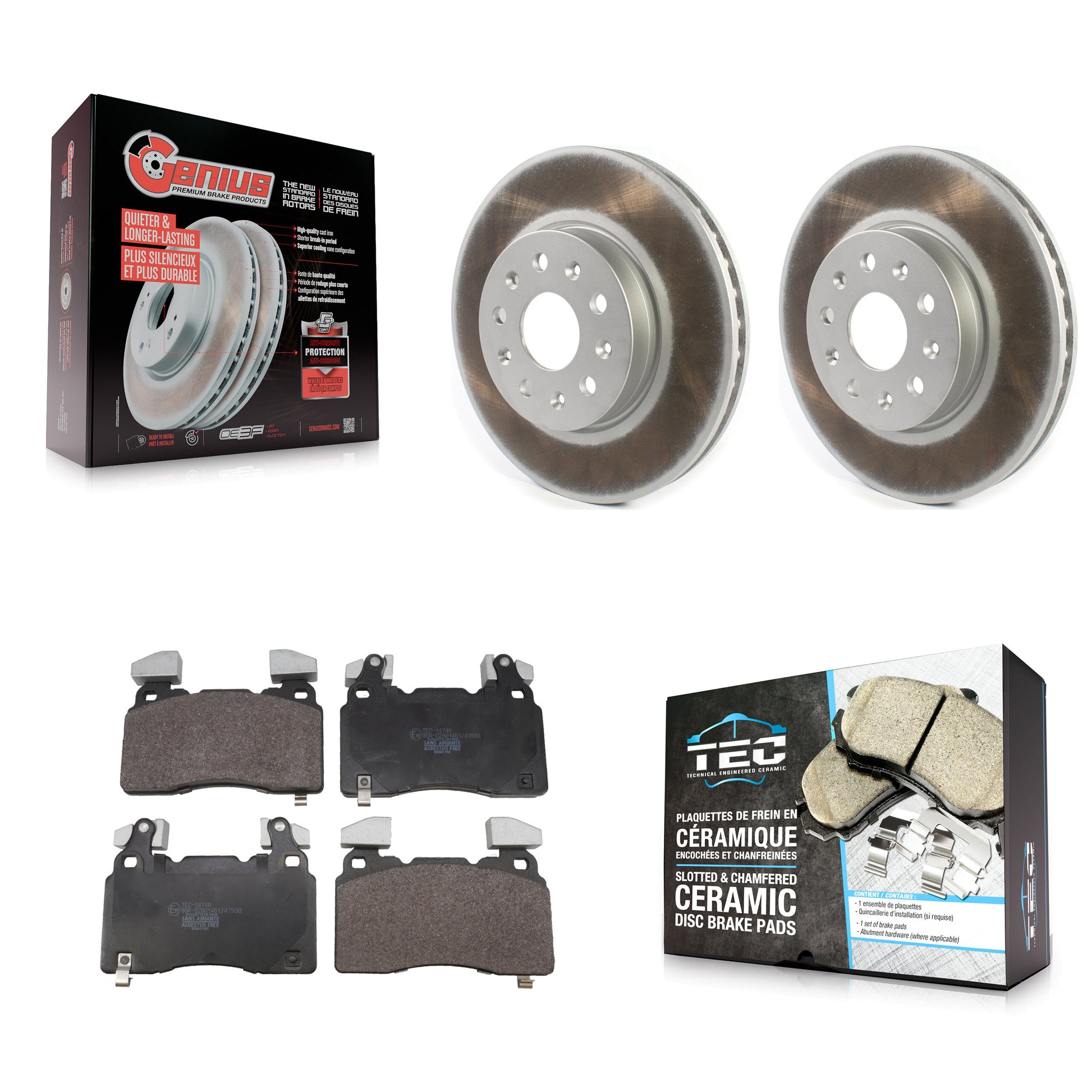 Transit Auto KGT-104309 Disc Brake Kit for 2016-2019 Cadillac CTS, Chevrolet Camaro - Front