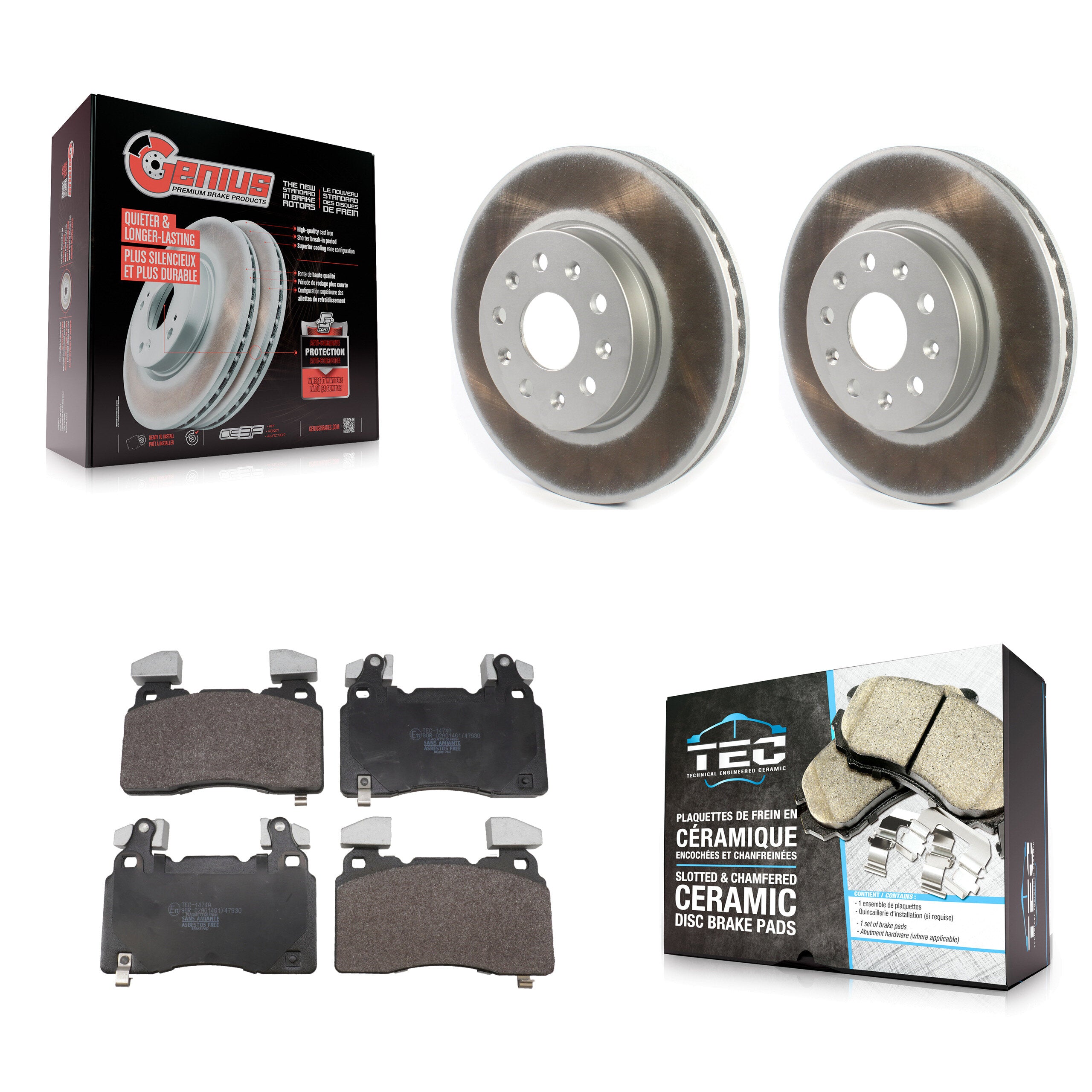 Transit Auto KGT-104309 Disc Brake Kit for 2016-2019 Cadillac CTS, Chevrolet Camaro - Front